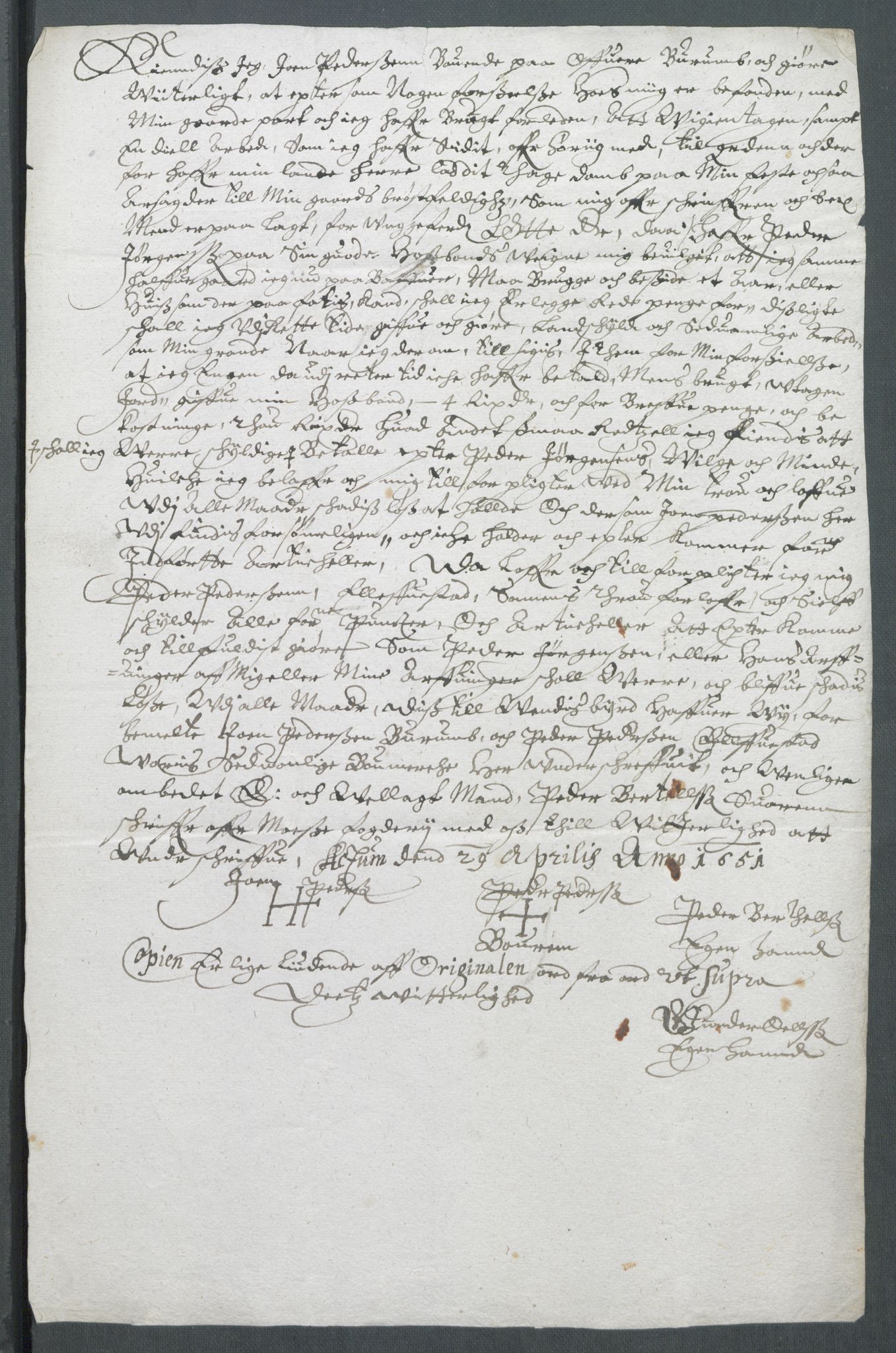 Riksarkivets diplomsamling, AV/RA-EA-5965/F02/L0164: Dokumenter, 1651, p. 24