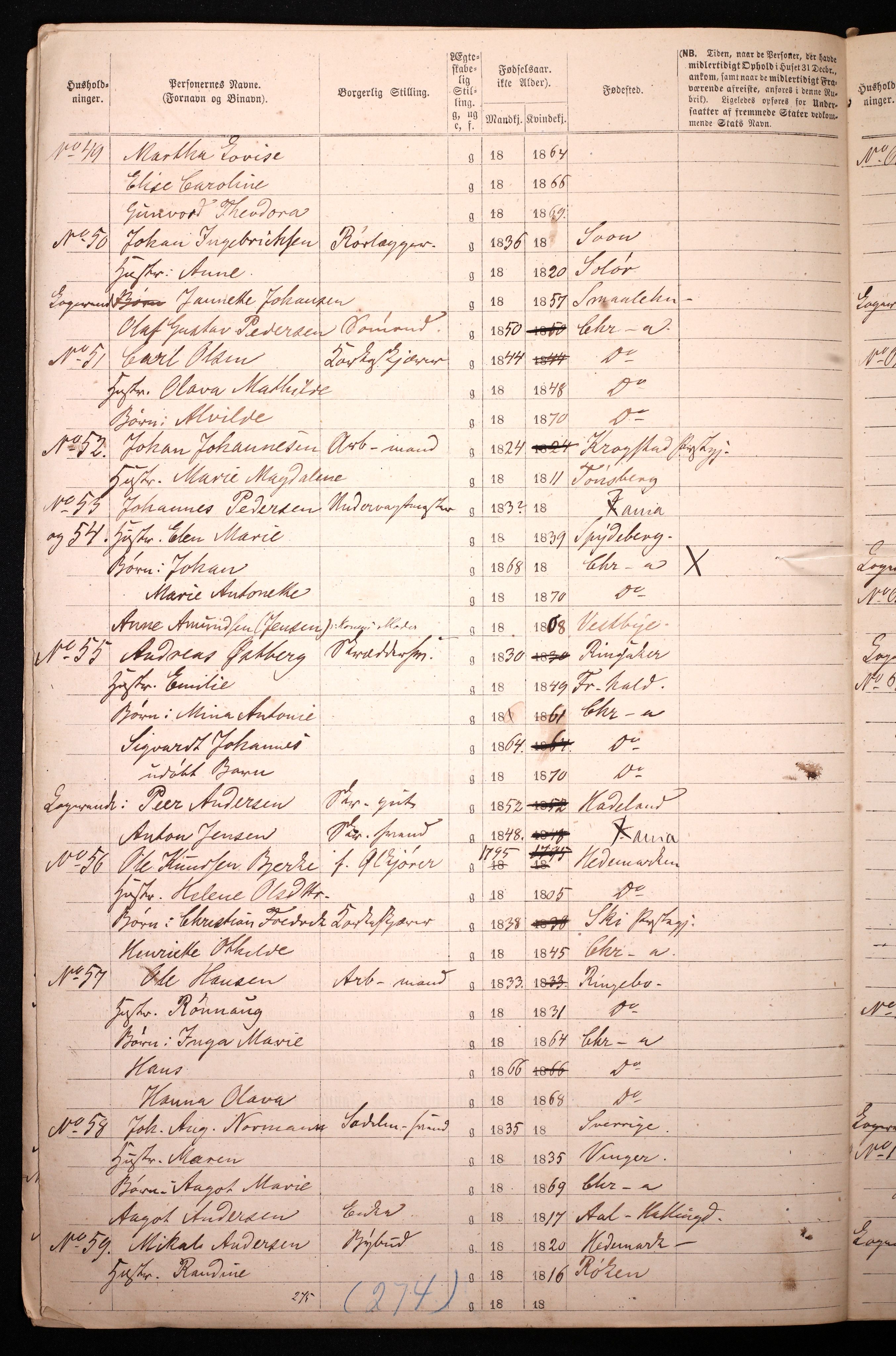 RA, 1870 census for 0301 Kristiania, 1870, p. 2890