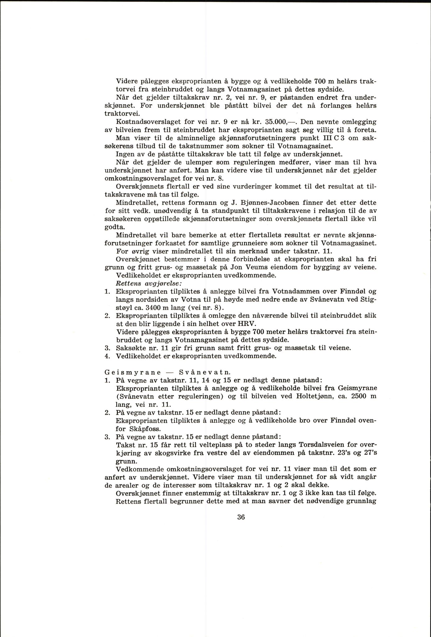 Vest-Telemark sorenskriveri, AV/SAKO-A-134/F/Fo/Fob/L0004: Skjønn/rettsbøker for kraftutbygging/veg, 1973-1989, p. 38