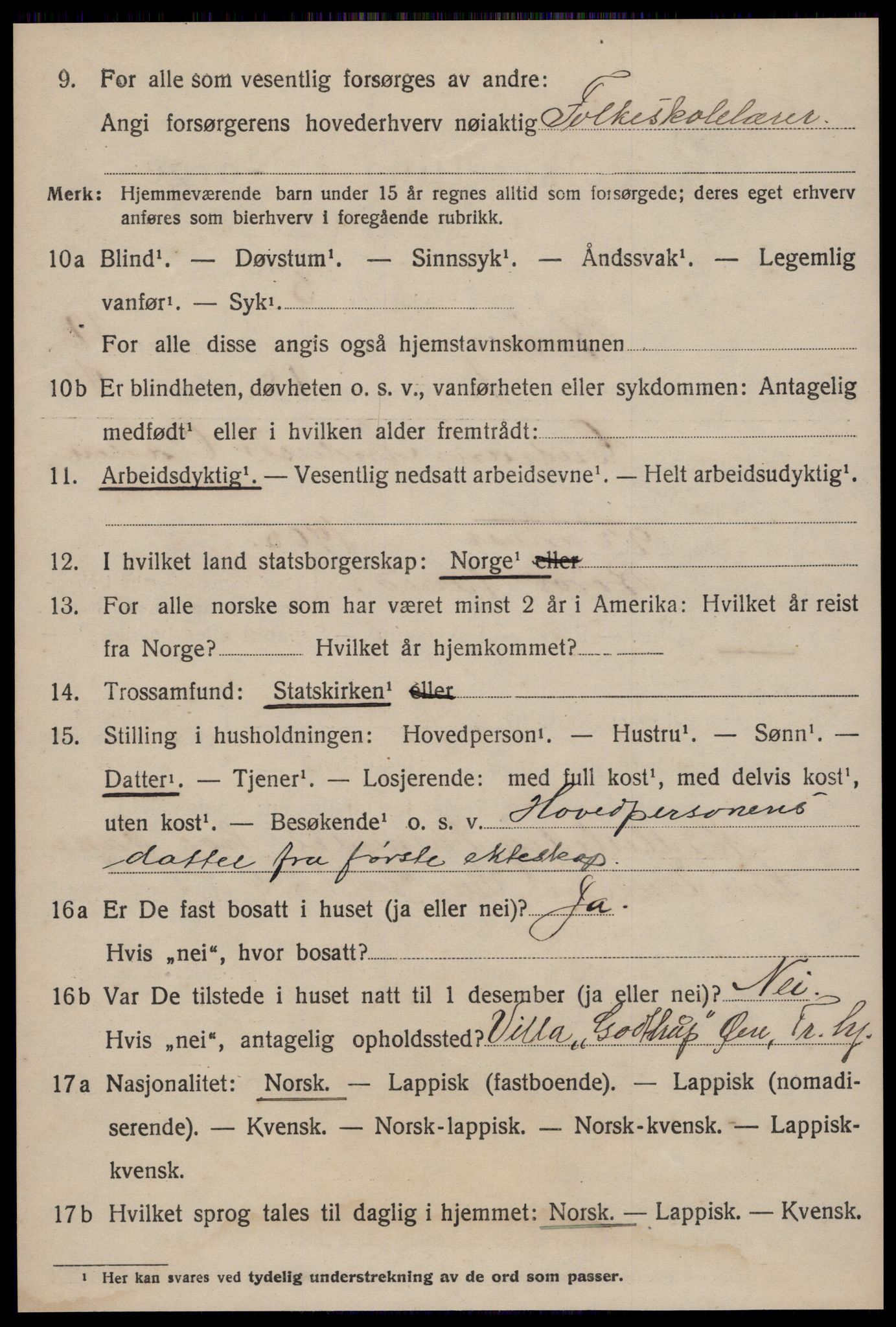 SAT, 1920 census for Røros, 1920, p. 10927