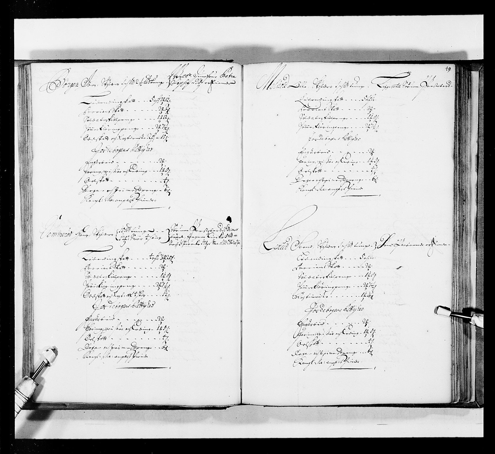 Stattholderembetet 1572-1771, AV/RA-EA-2870/Ek/L0035/0001: Jordebøker 1662-1720: / Matrikkel for Nedre Romerike, 1695, p. 48b-49a