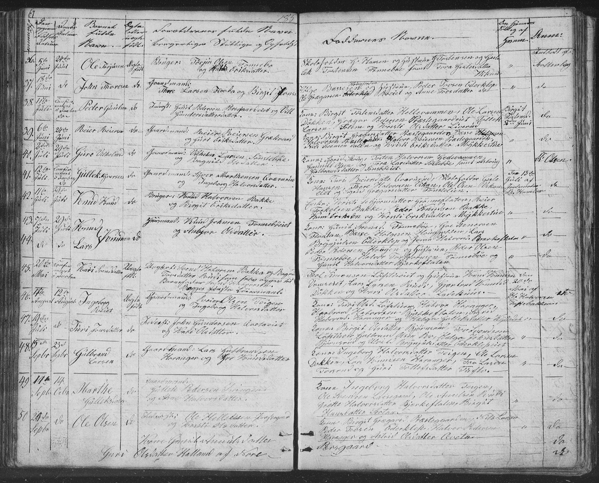 Nore kirkebøker, SAKO/A-238/F/Fc/L0002: Parish register (official) no. III 2, 1836-1861, p. 67