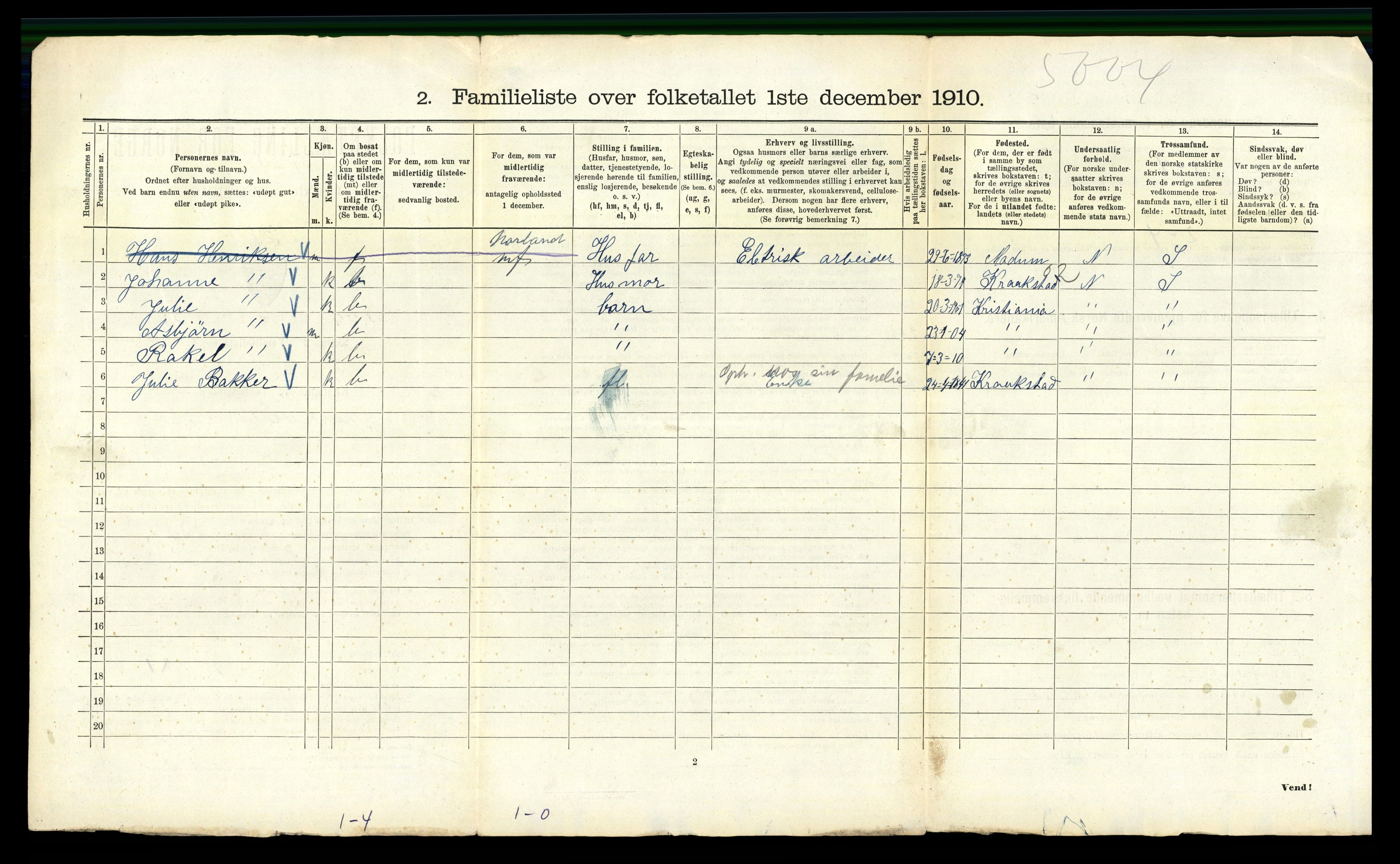 RA, 1910 census for Kristiania, 1910, p. 61272