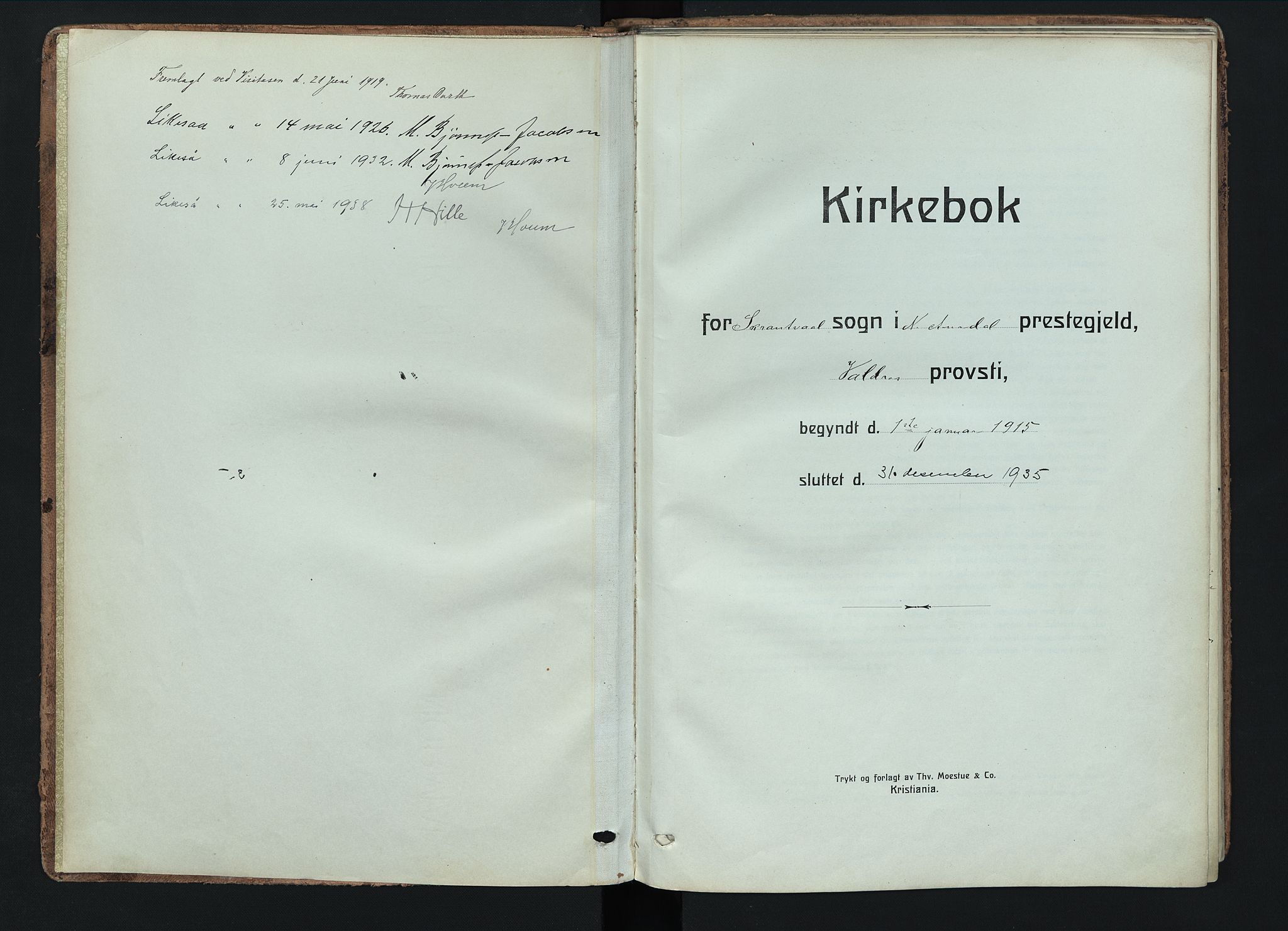 Nord-Aurdal prestekontor, AV/SAH-PREST-132/H/Ha/Haa/L0018: Parish register (official) no. 18, 1915-1935