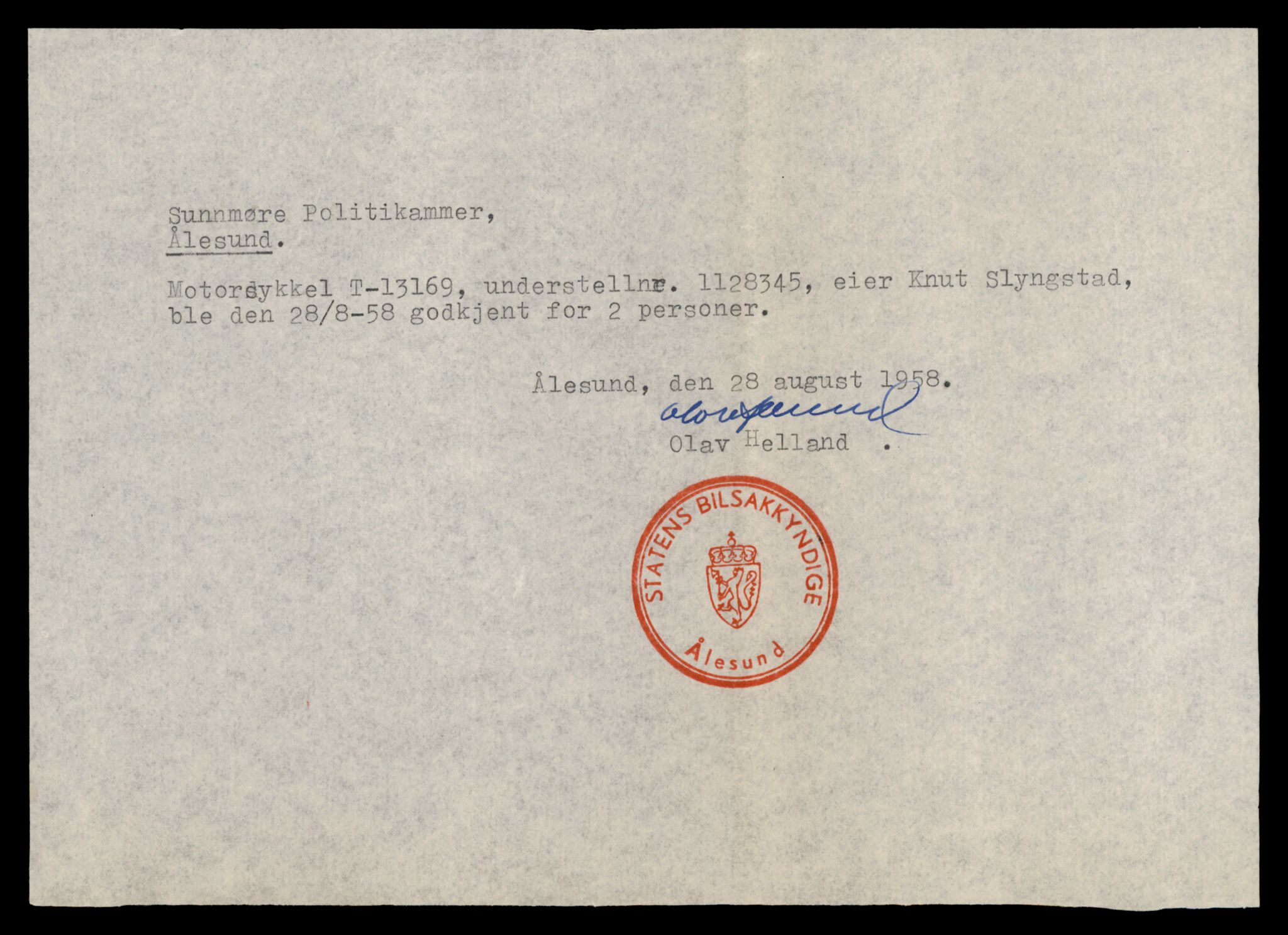 Møre og Romsdal vegkontor - Ålesund trafikkstasjon, AV/SAT-A-4099/F/Fe/L0037: Registreringskort for kjøretøy T 13031 - T 13179, 1927-1998, p. 2668