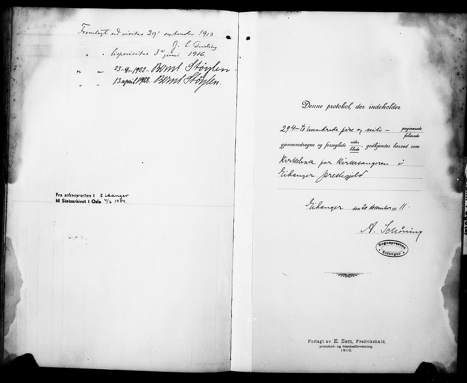 Eidanger kirkebøker, SAKO/A-261/G/Ga/L0004: Parish register (copy) no. 4, 1912-1927
