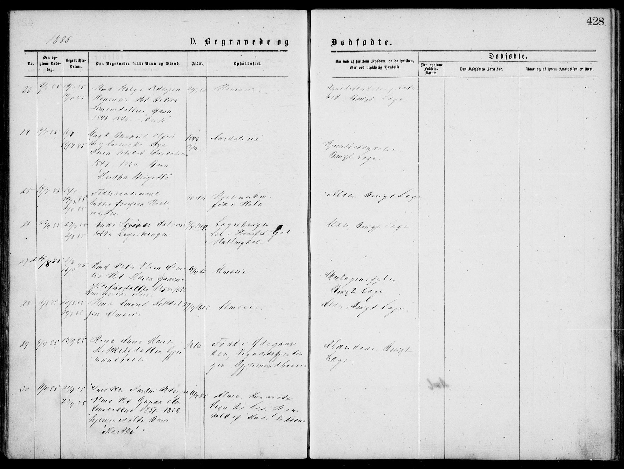 Norderhov kirkebøker, AV/SAKO-A-237/G/Gb/L0001: Parish register (copy) no. II 1, 1876-1899, p. 428