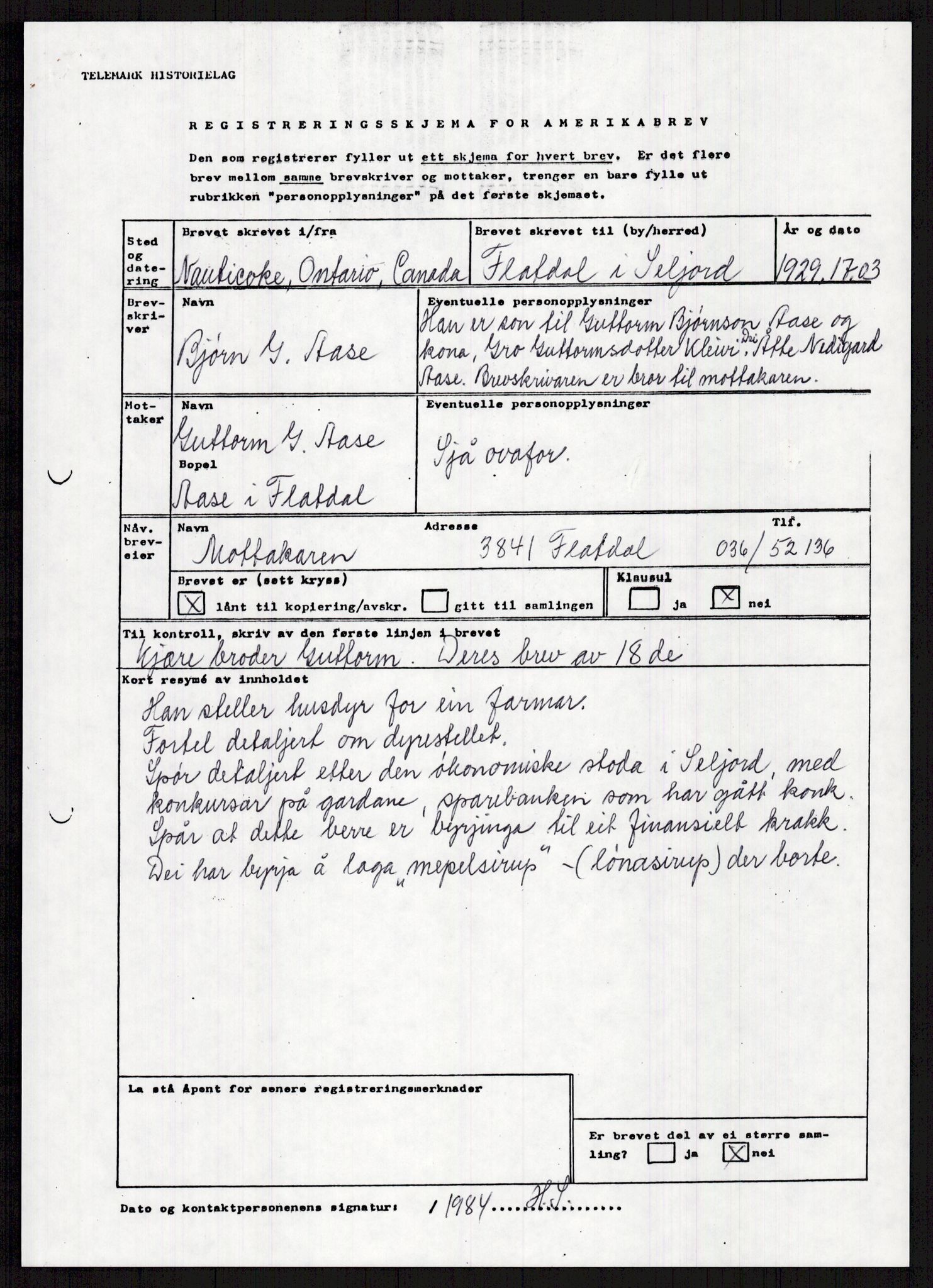 Samlinger til kildeutgivelse, Amerikabrevene, AV/RA-EA-4057/F/L0024: Innlån fra Telemark: Gunleiksrud - Willard, 1838-1914, p. 465