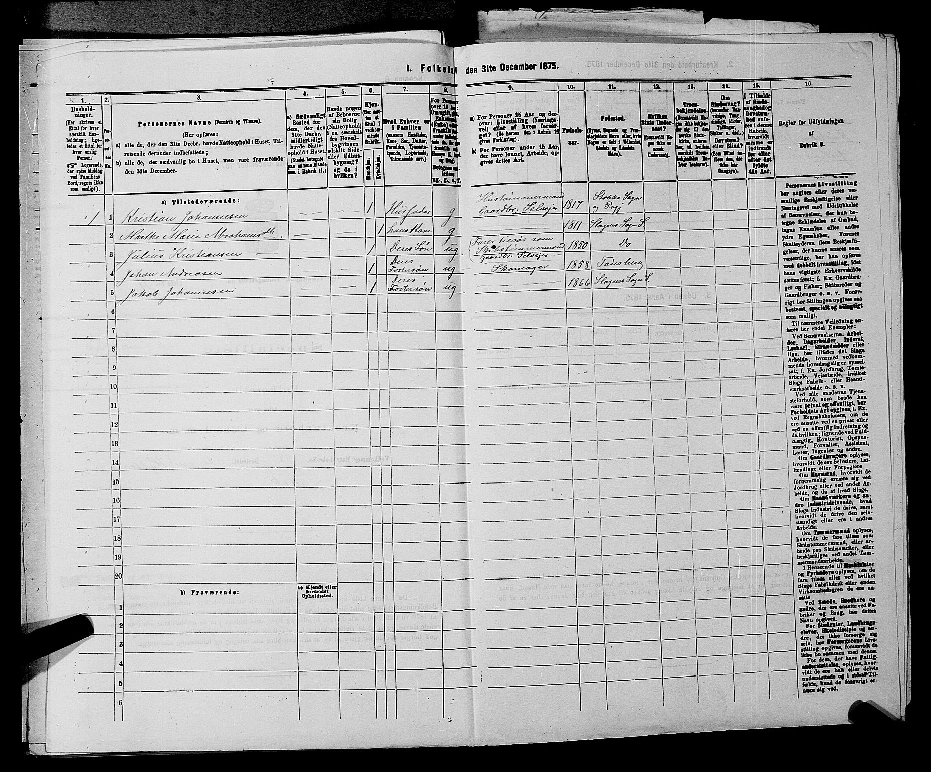 SAKO, 1875 census for 0721P Sem, 1875, p. 1486