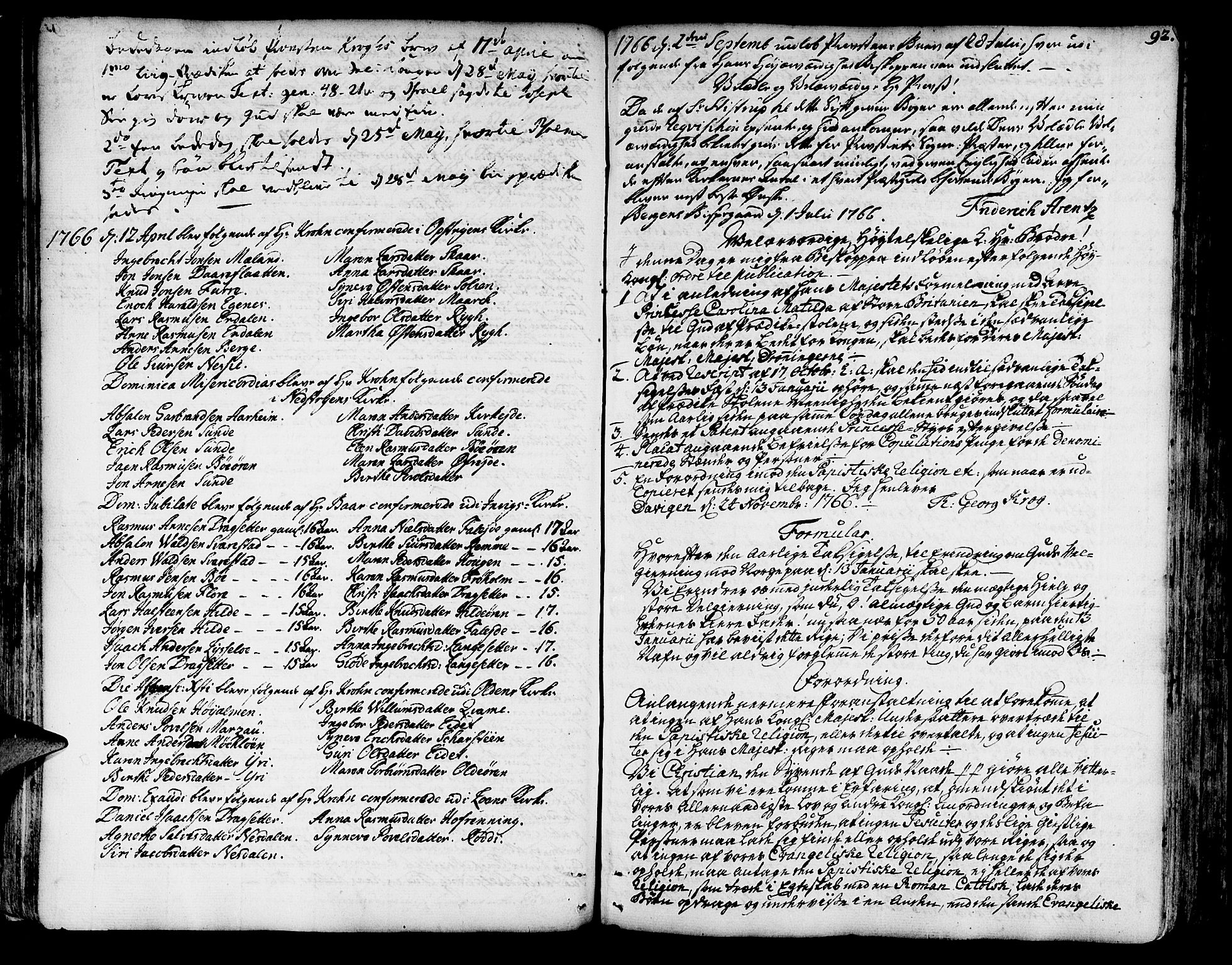 Innvik sokneprestembete, SAB/A-80501: Other parish register no. I.2.A, 1750-1835, p. 92