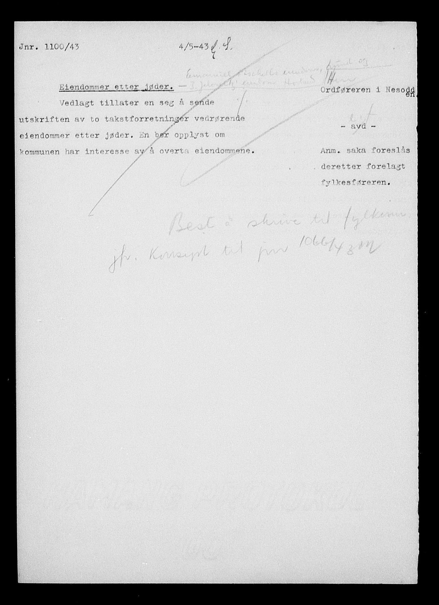 Justisdepartementet, Tilbakeføringskontoret for inndratte formuer, AV/RA-S-1564/H/Hc/Hcc/L0948: --, 1945-1947, p. 252