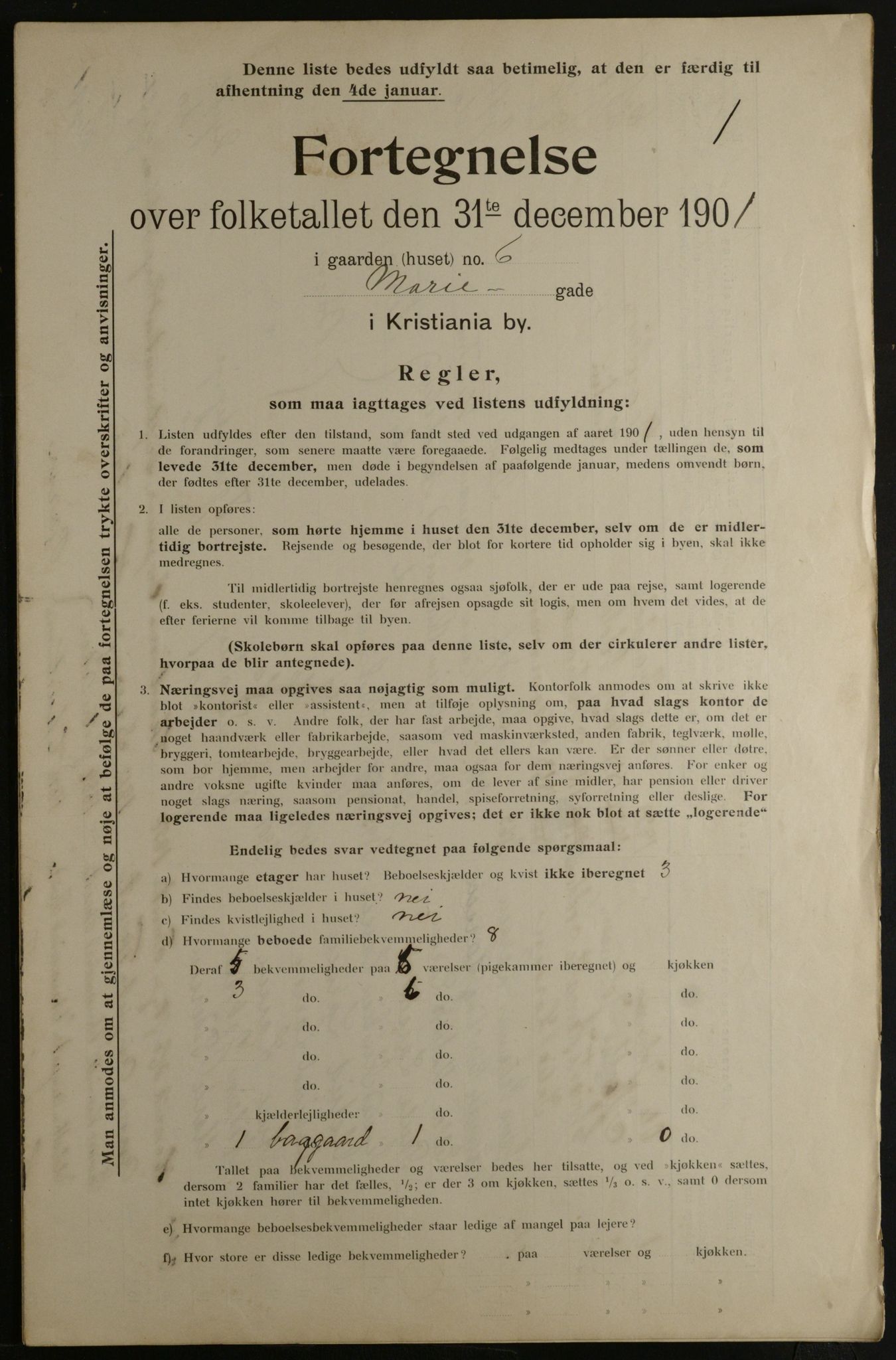 OBA, Municipal Census 1901 for Kristiania, 1901, p. 9730