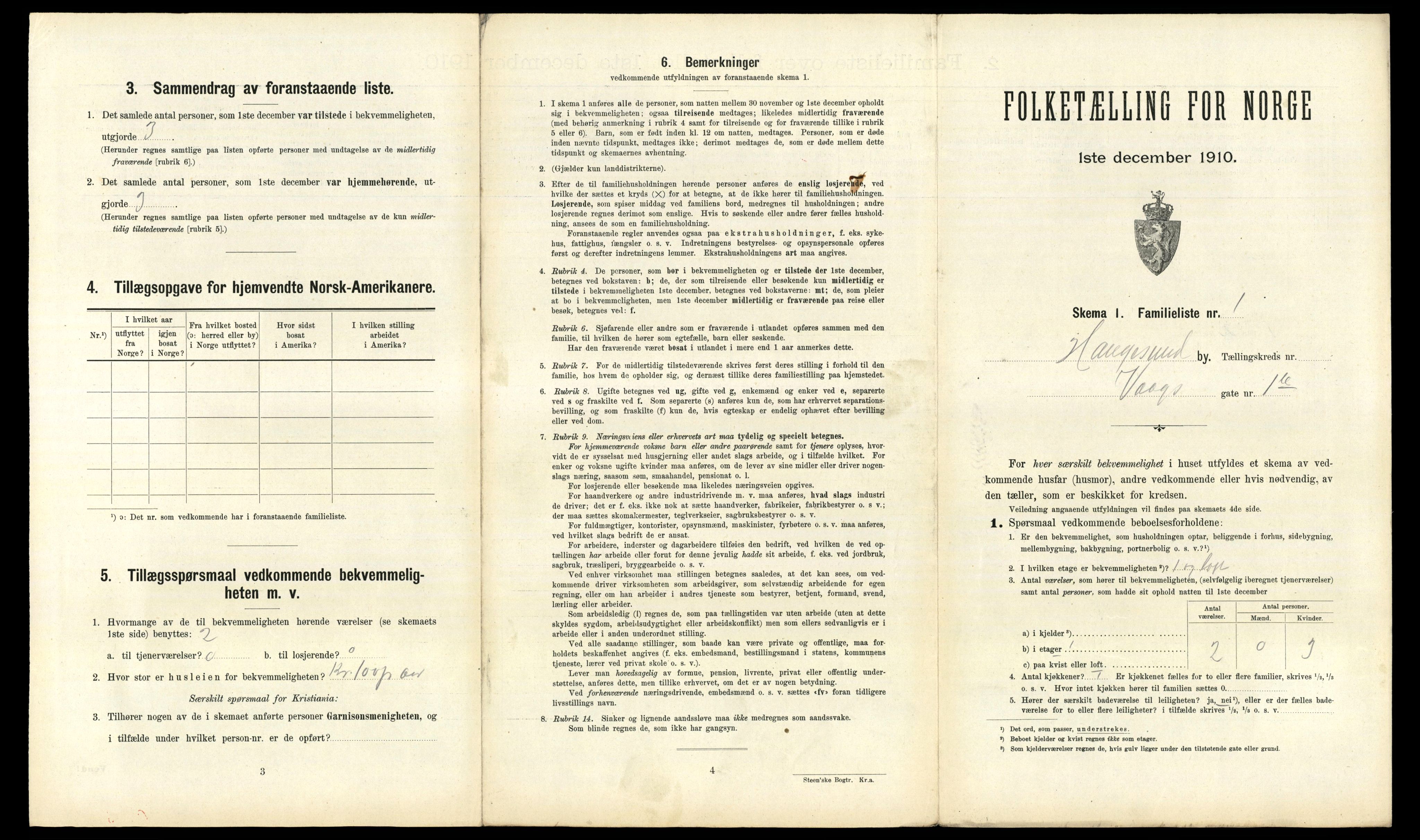 RA, 1910 census for Haugesund, 1910, p. 6000