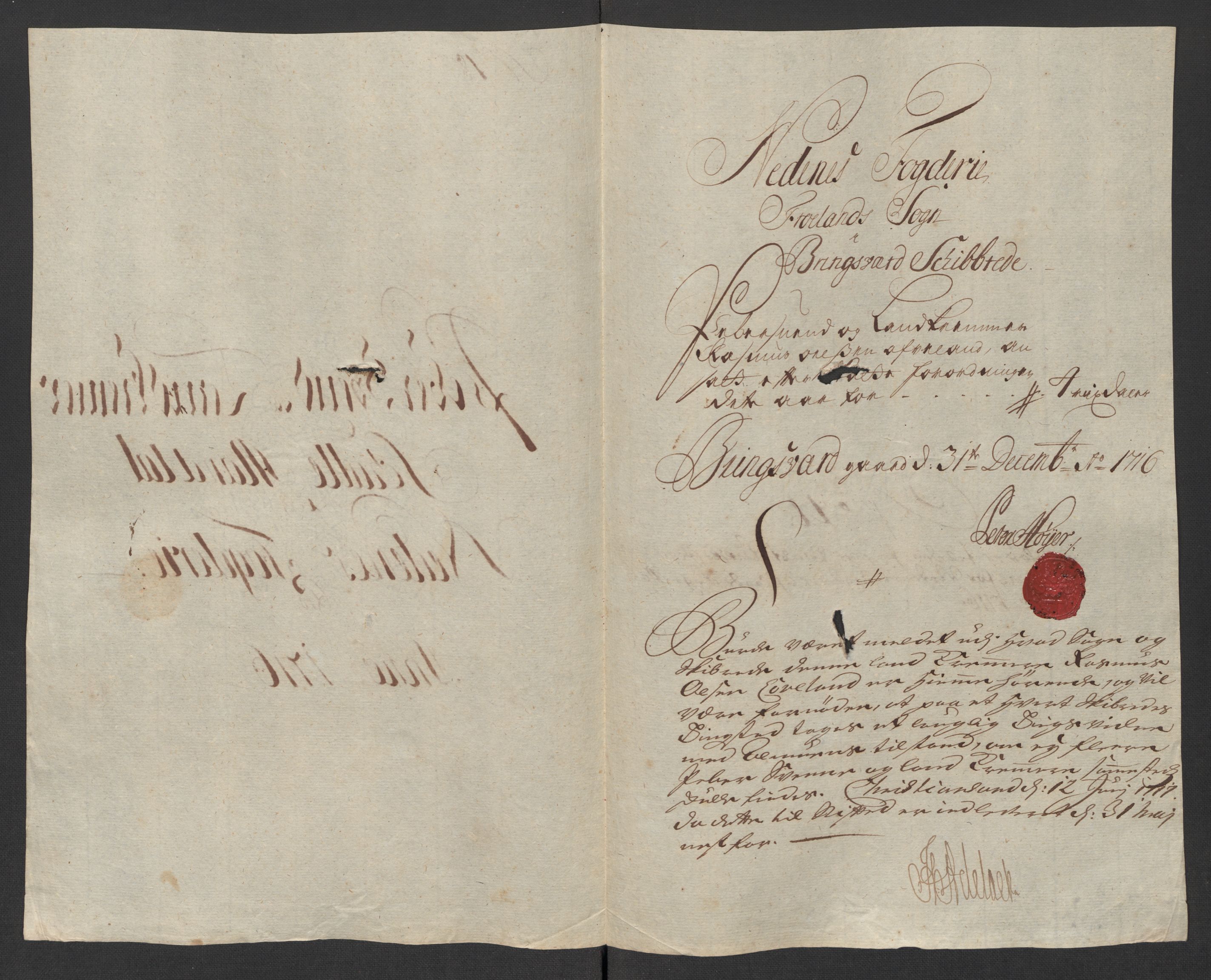 Rentekammeret inntil 1814, Reviderte regnskaper, Fogderegnskap, RA/EA-4092/R39/L2325: Fogderegnskap Nedenes, 1716, p. 267