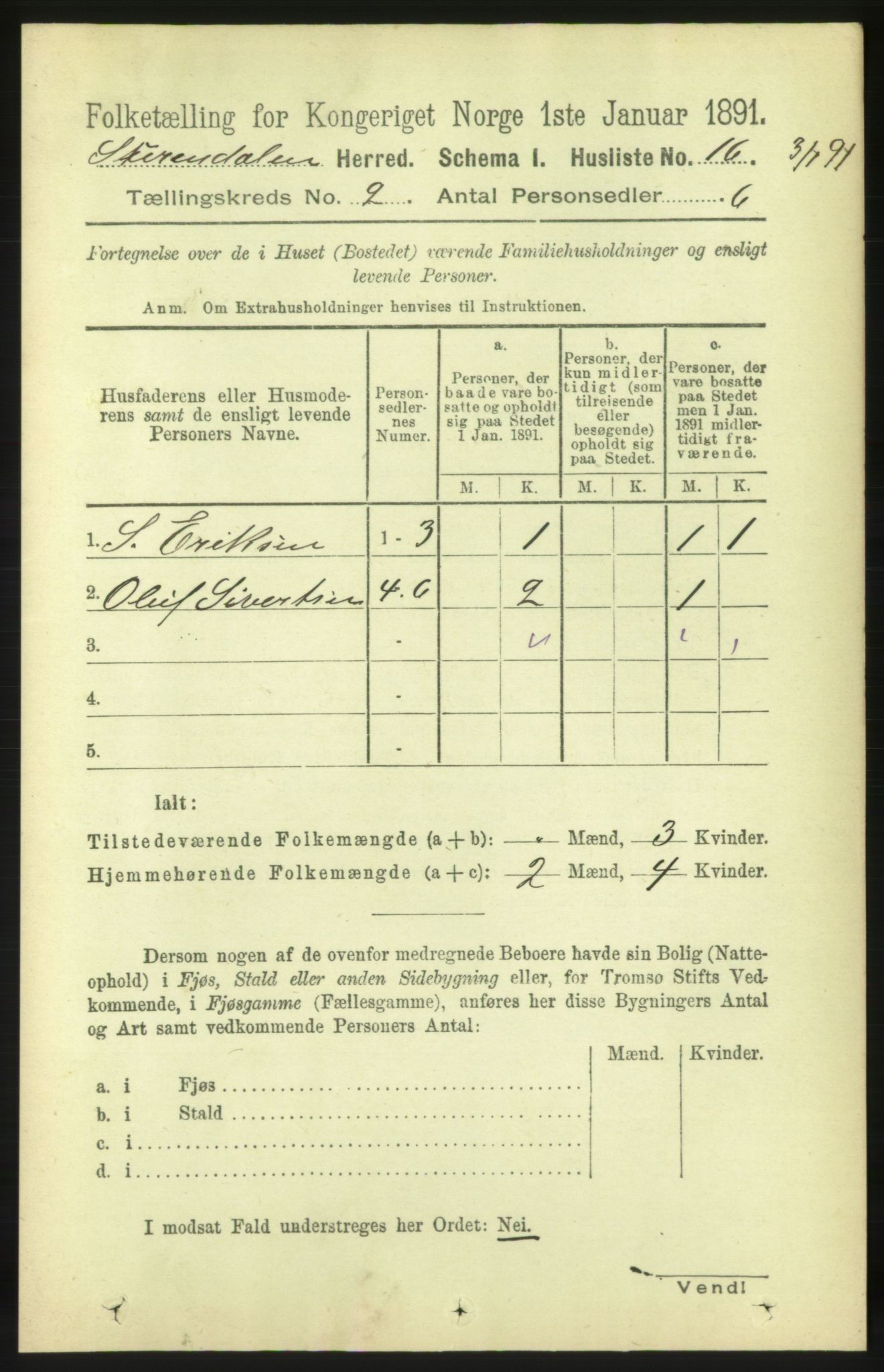 RA, 1891 census for 1566 Surnadal, 1891, p. 486