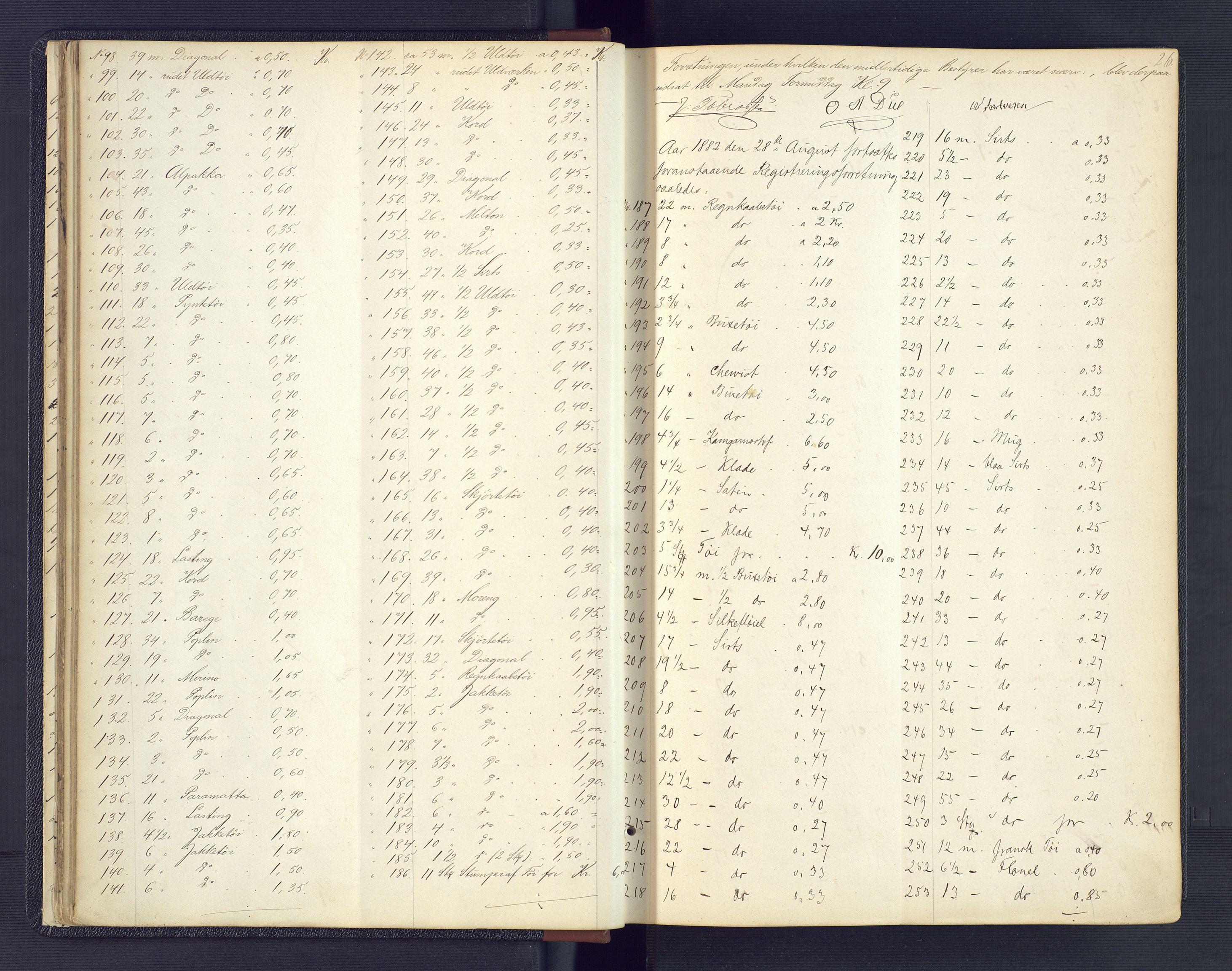 Kristiansand byrett, AV/SAK-1223-0001/H/Hc/L0032: Skifteregistreringsprotokoll nr. 4, med register, 1881-1888, p. 26