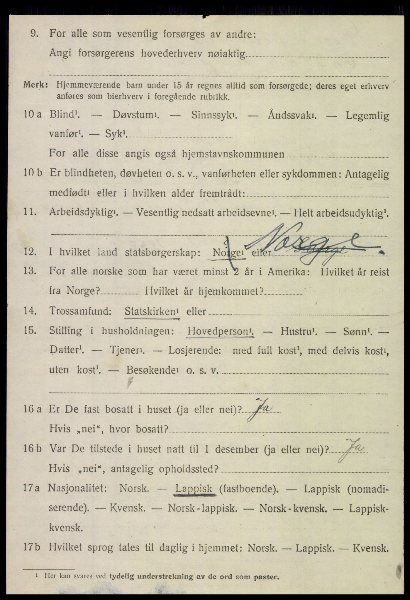 SAT, 1920 census for Gildeskål, 1920, p. 5401