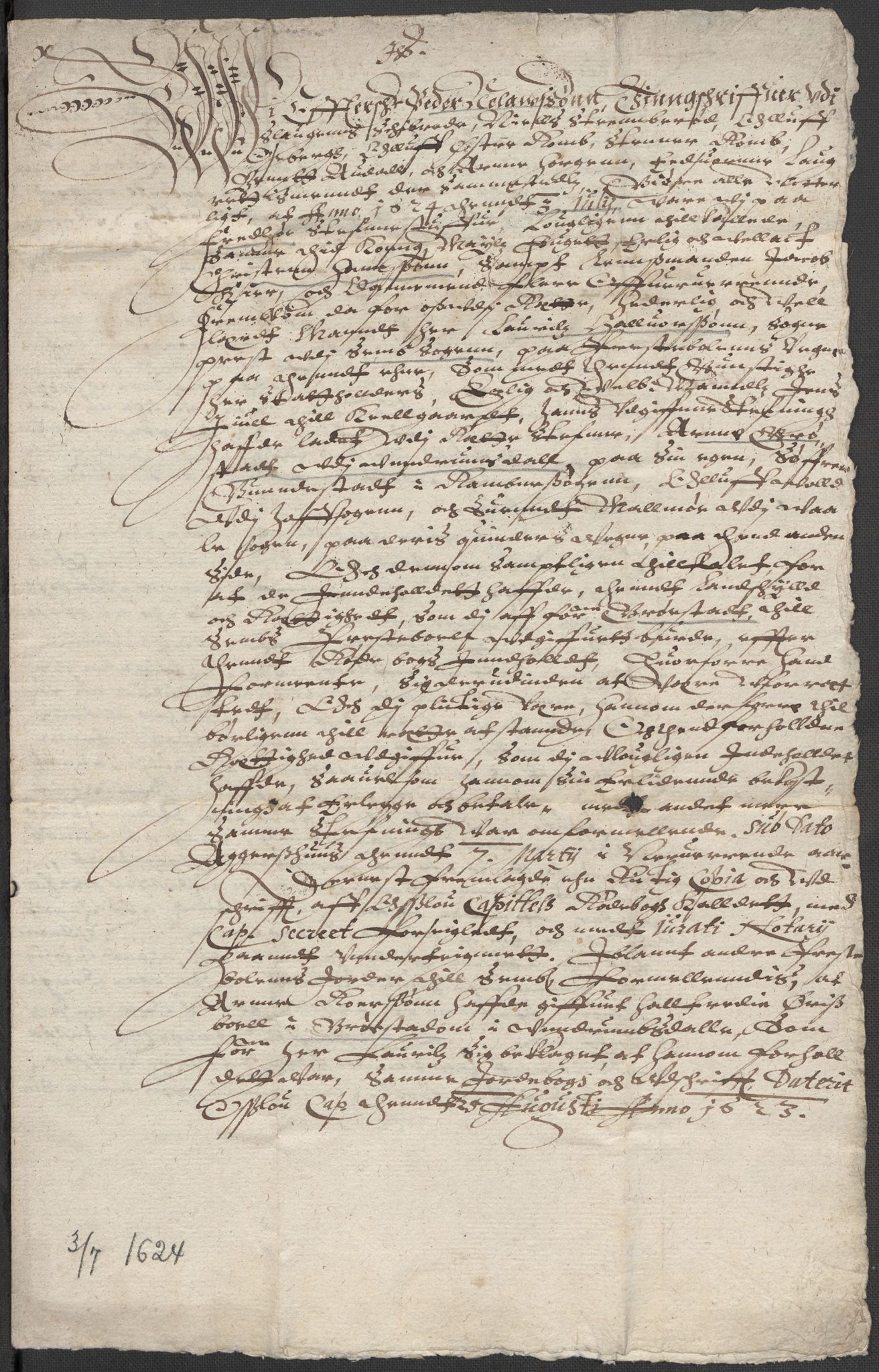 Riksarkivets diplomsamling, AV/RA-EA-5965/F15/L0024: Prestearkiv - Vestfold, 1619-1681, p. 20