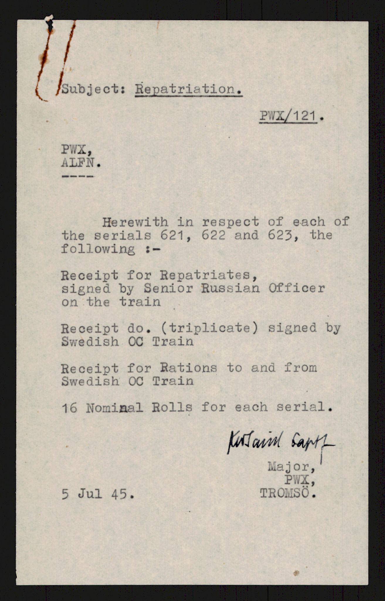 Flyktnings- og fangedirektoratet, Repatrieringskontoret, RA/S-1681/D/Db/L0016: Displaced Persons (DPs) og sivile tyskere, 1945-1948, p. 743