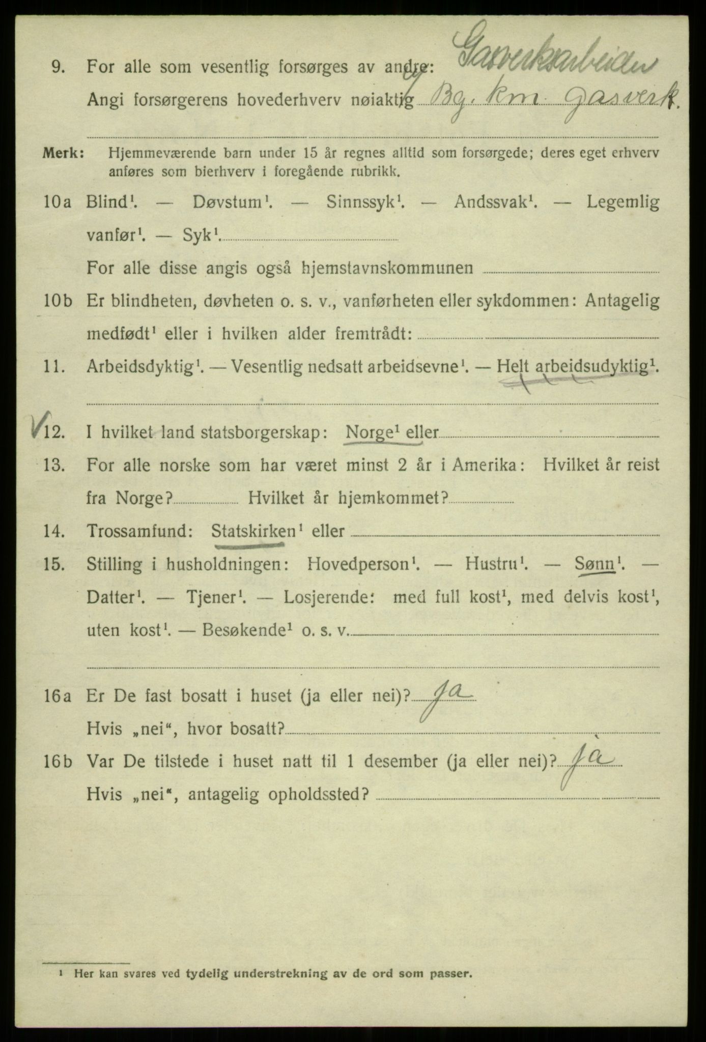 SAB, 1920 census for Bergen, 1920, p. 95837