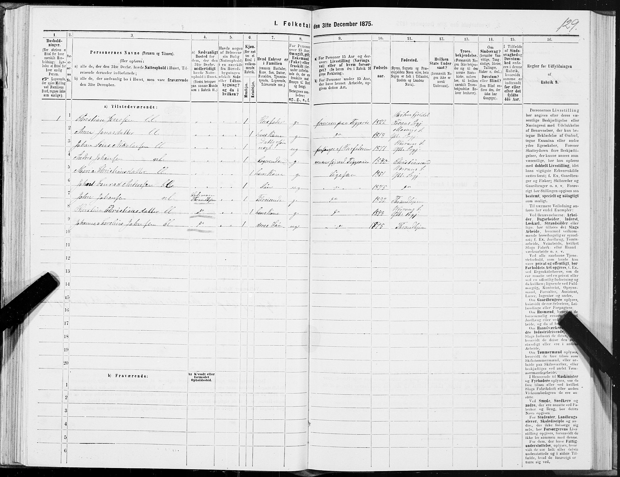 SAT, 1875 census for 1722P Ytterøy, 1875, p. 4129