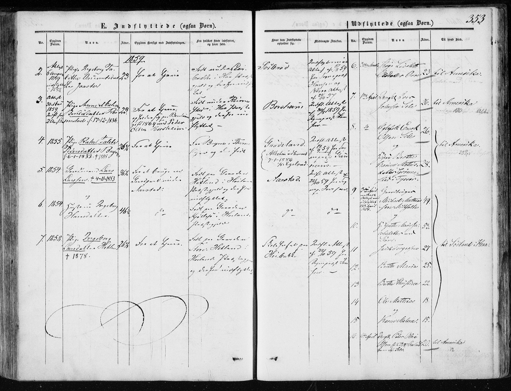 Klepp sokneprestkontor, SAST/A-101803/001/3/30BA/L0005: Parish register (official) no. A 5, 1853-1870, p. 353