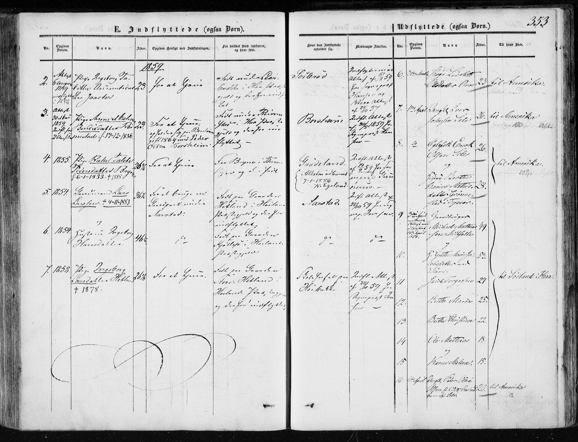 Klepp sokneprestkontor, AV/SAST-A-101803/001/3/30BA/L0005: Parish register (official) no. A 5, 1853-1870, p. 353