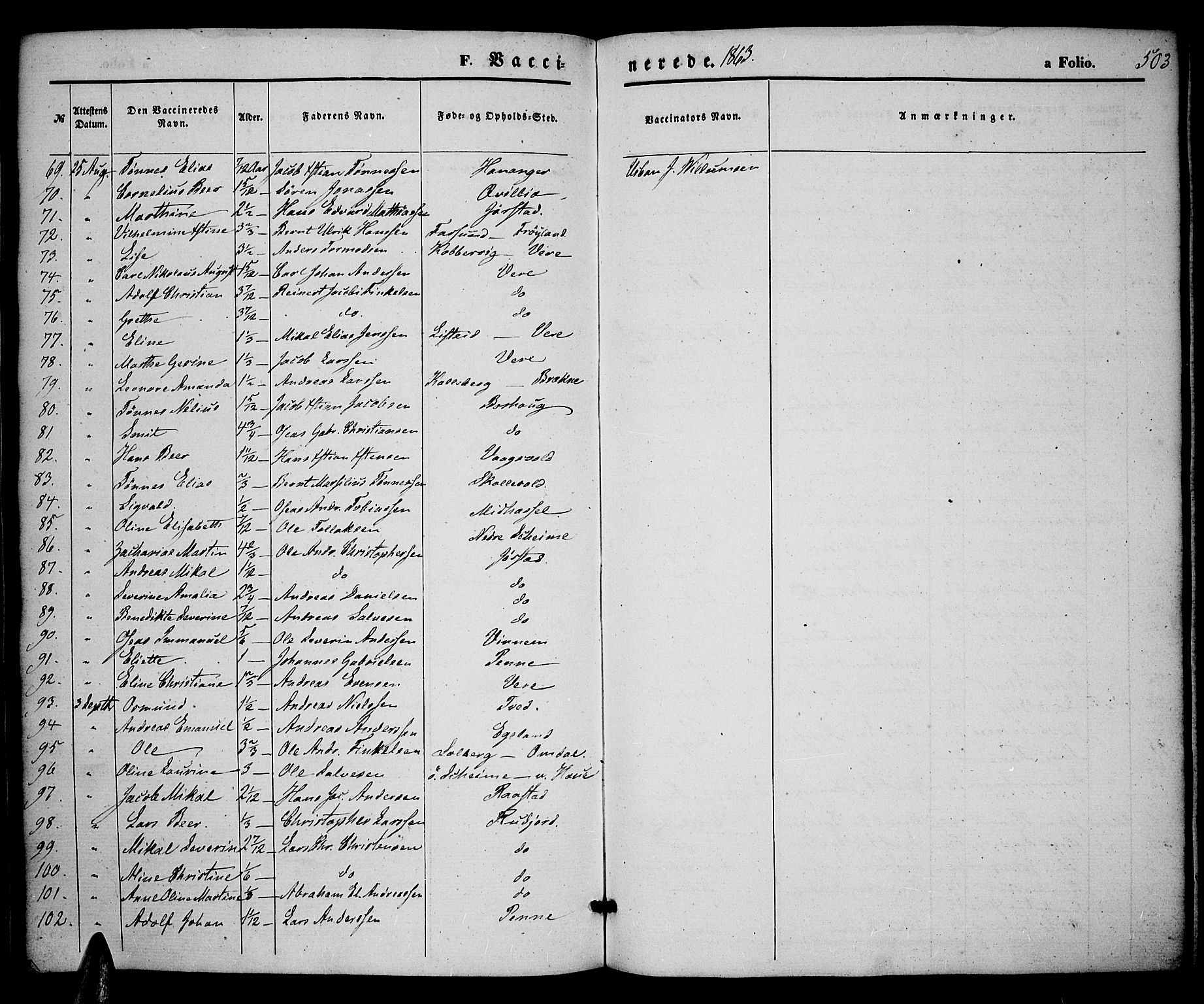 Lista sokneprestkontor, AV/SAK-1111-0027/F/Fb/L0003: Parish register (copy) no. B 3, 1862-1877, p. 503