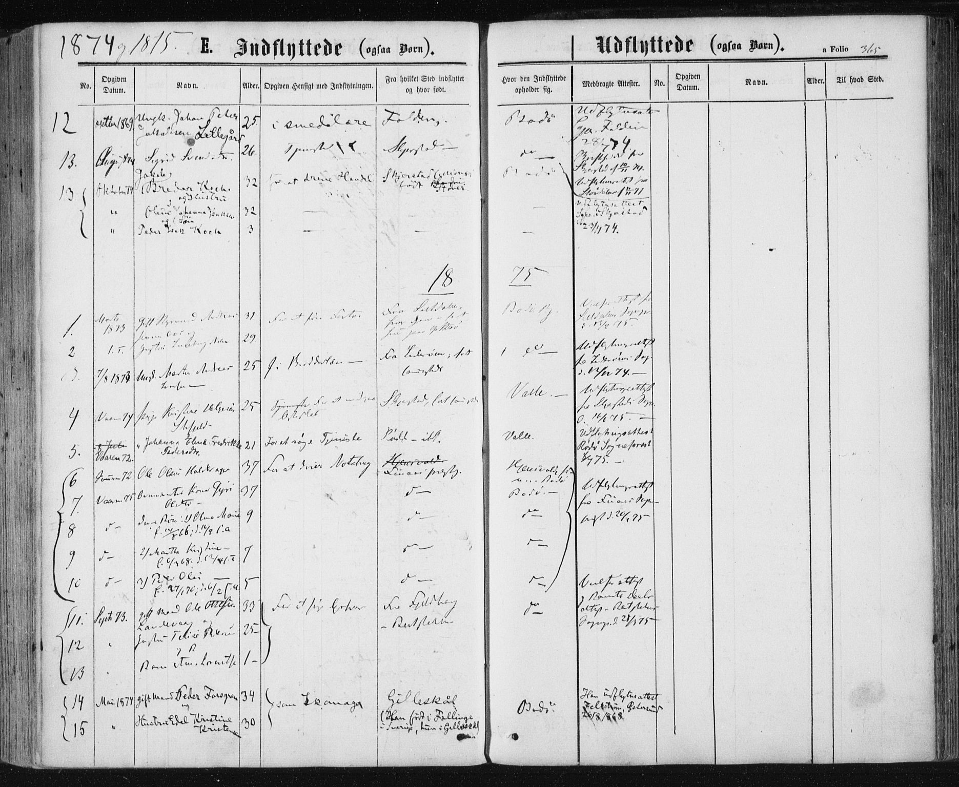 Ministerialprotokoller, klokkerbøker og fødselsregistre - Nordland, AV/SAT-A-1459/801/L0008: Parish register (official) no. 801A08, 1864-1875, p. 365
