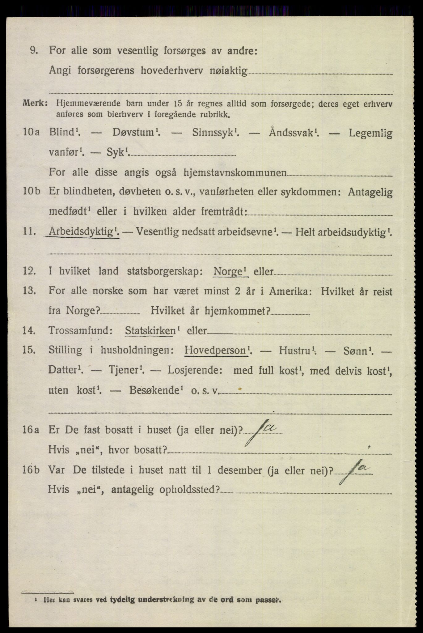 SAH, 1920 census for Skjåk, 1920, p. 5181