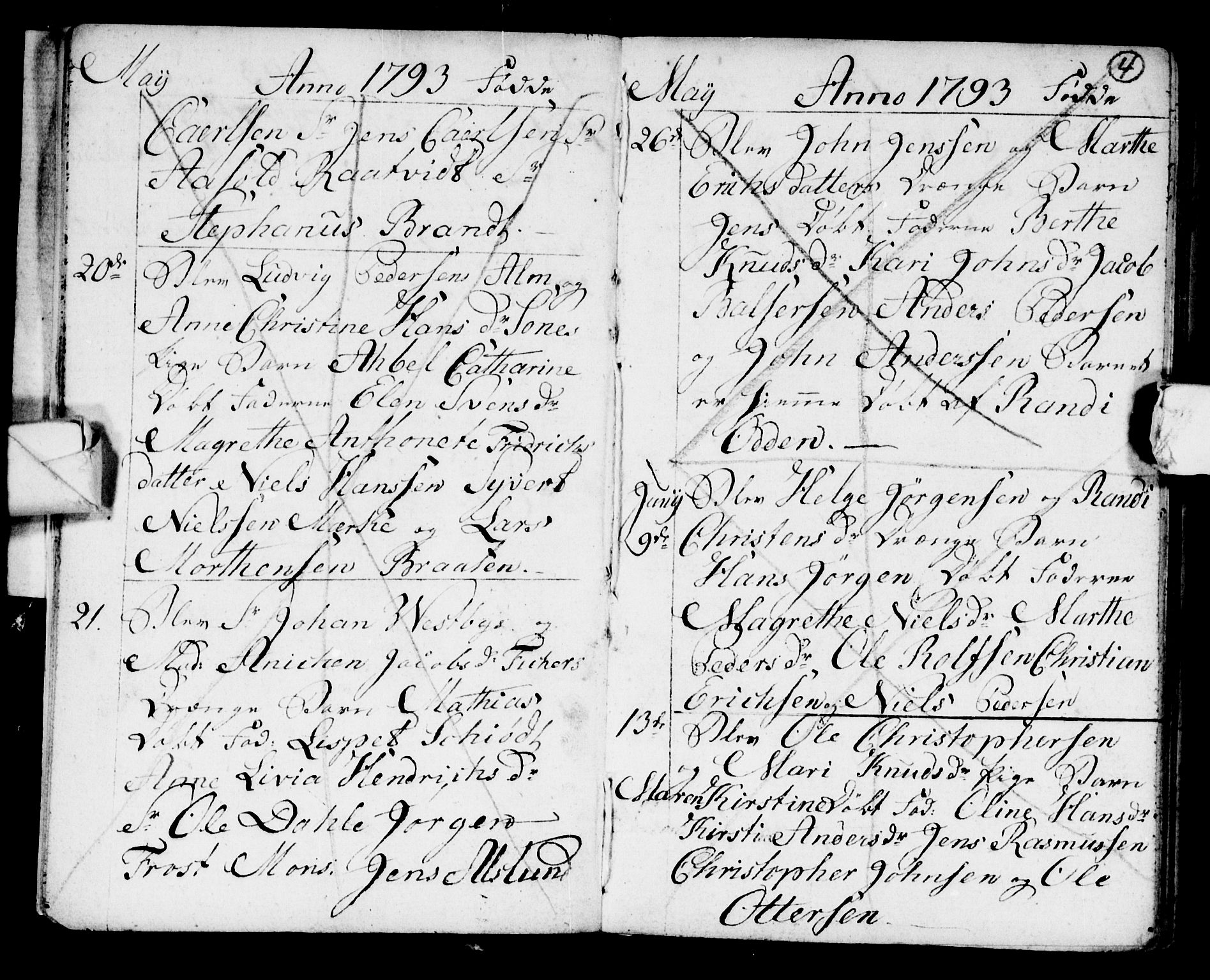 Strømsø kirkebøker, AV/SAKO-A-246/F/Fb/L0003: Parish register (official) no. II 3, 1793-1799, p. 4