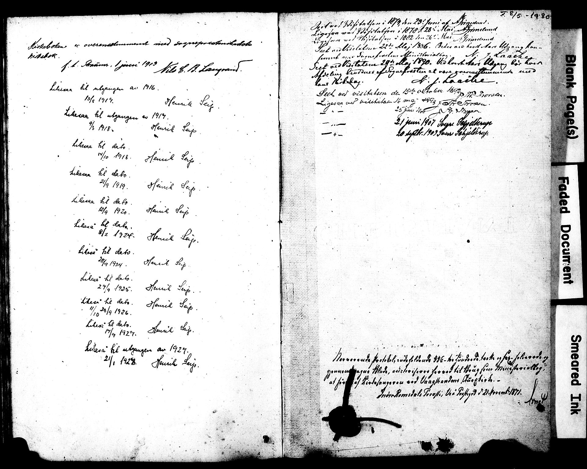Ministerialprotokoller, klokkerbøker og fødselsregistre - Møre og Romsdal, SAT/A-1454/550/L0618: Parish register (copy) no. 550C01, 1870-1927