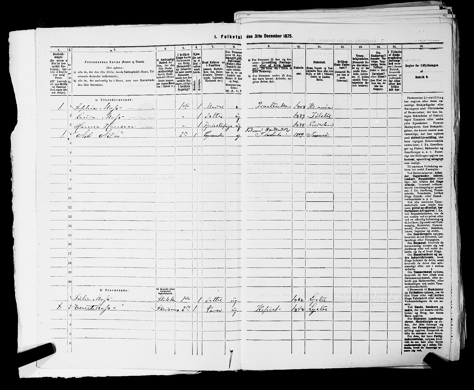 RA, 1875 census for 0301 Kristiania, 1875, p. 8536