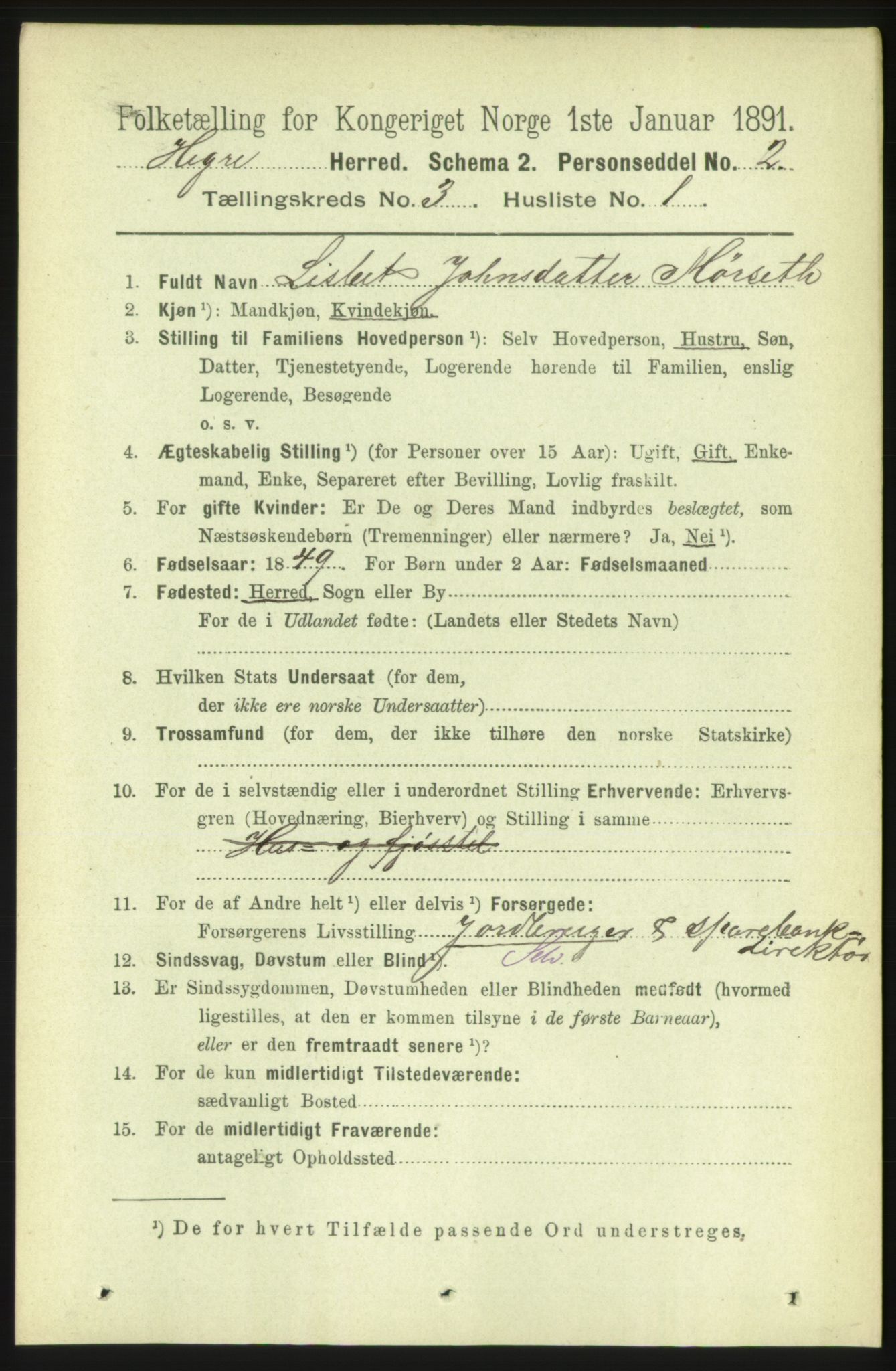 RA, 1891 census for 1712 Hegra, 1891, p. 1040