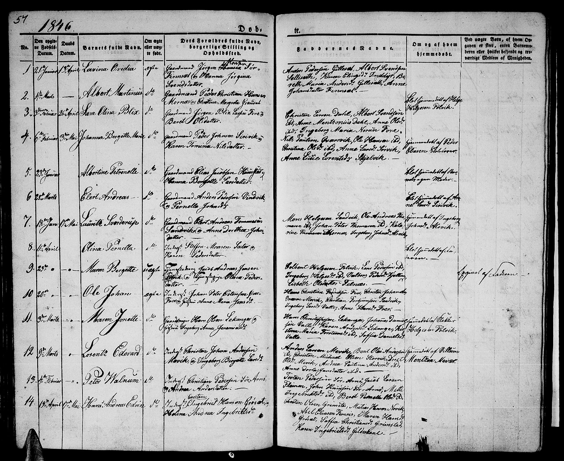 Ministerialprotokoller, klokkerbøker og fødselsregistre - Nordland, SAT/A-1459/805/L0106: Parish register (copy) no. 805C02, 1841-1861, p. 57
