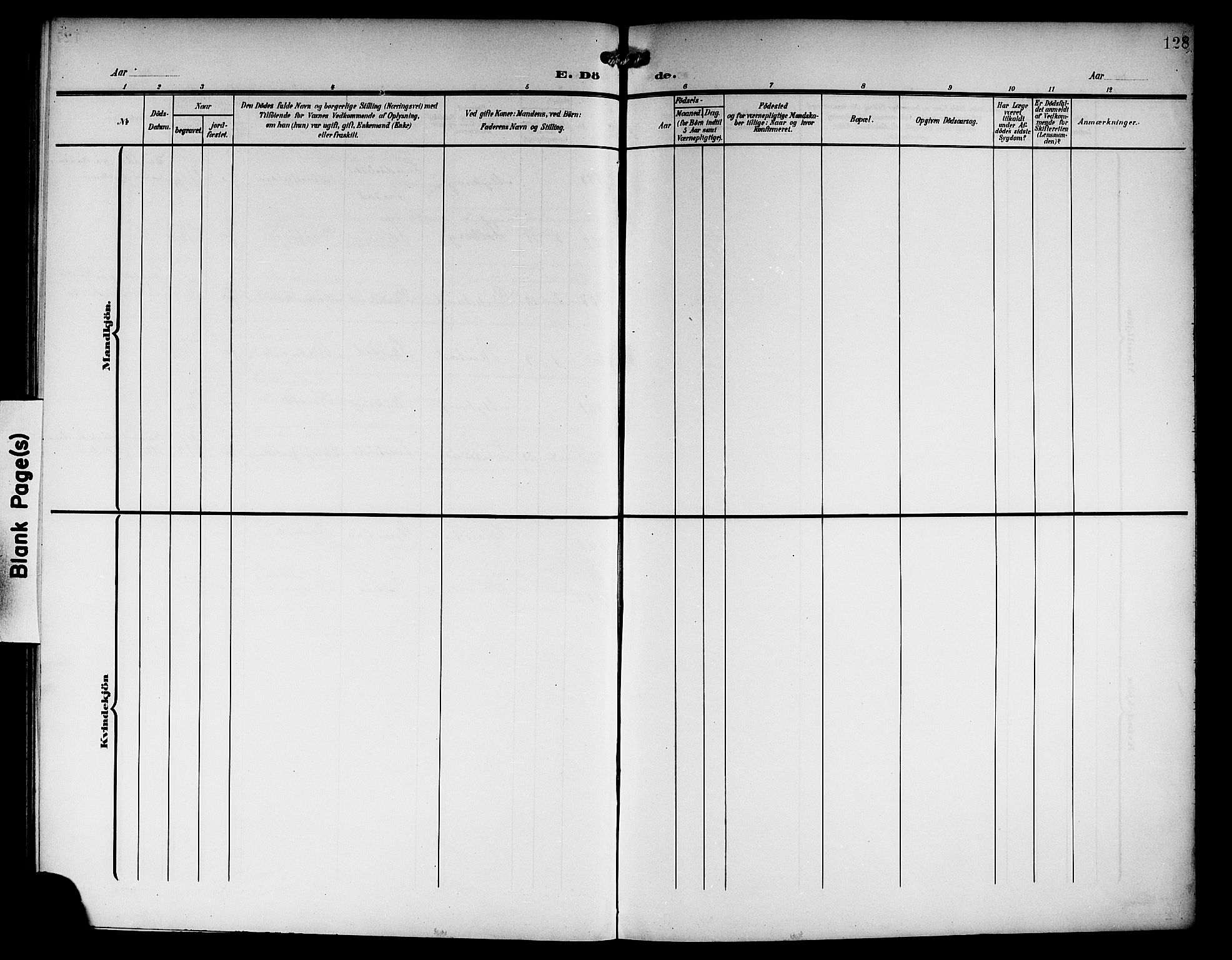 Haus sokneprestembete, AV/SAB-A-75601/H/Hab: Parish register (copy) no. C 4, 1907-1922, p. 128