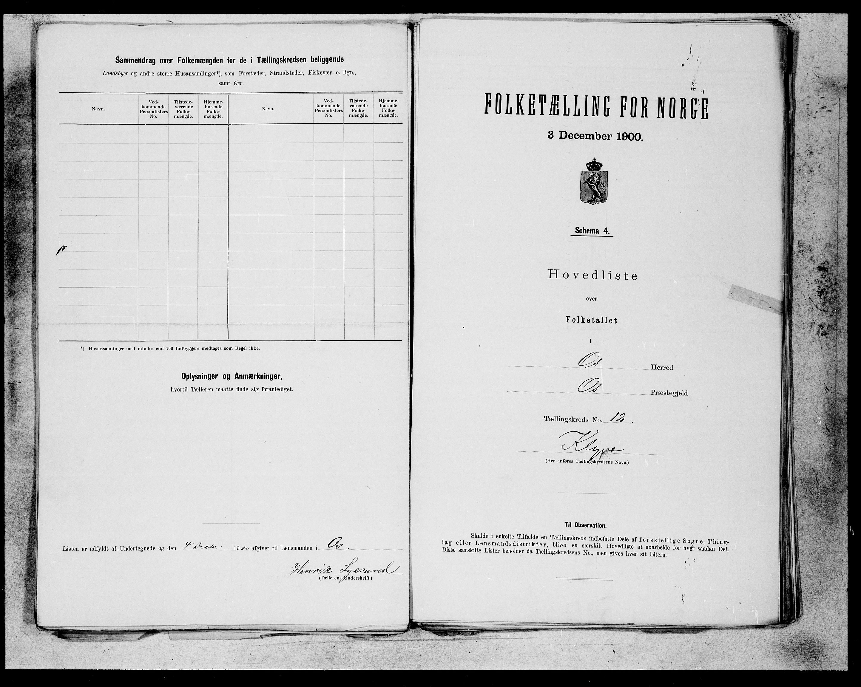 SAB, 1900 census for Os, 1900, p. 23