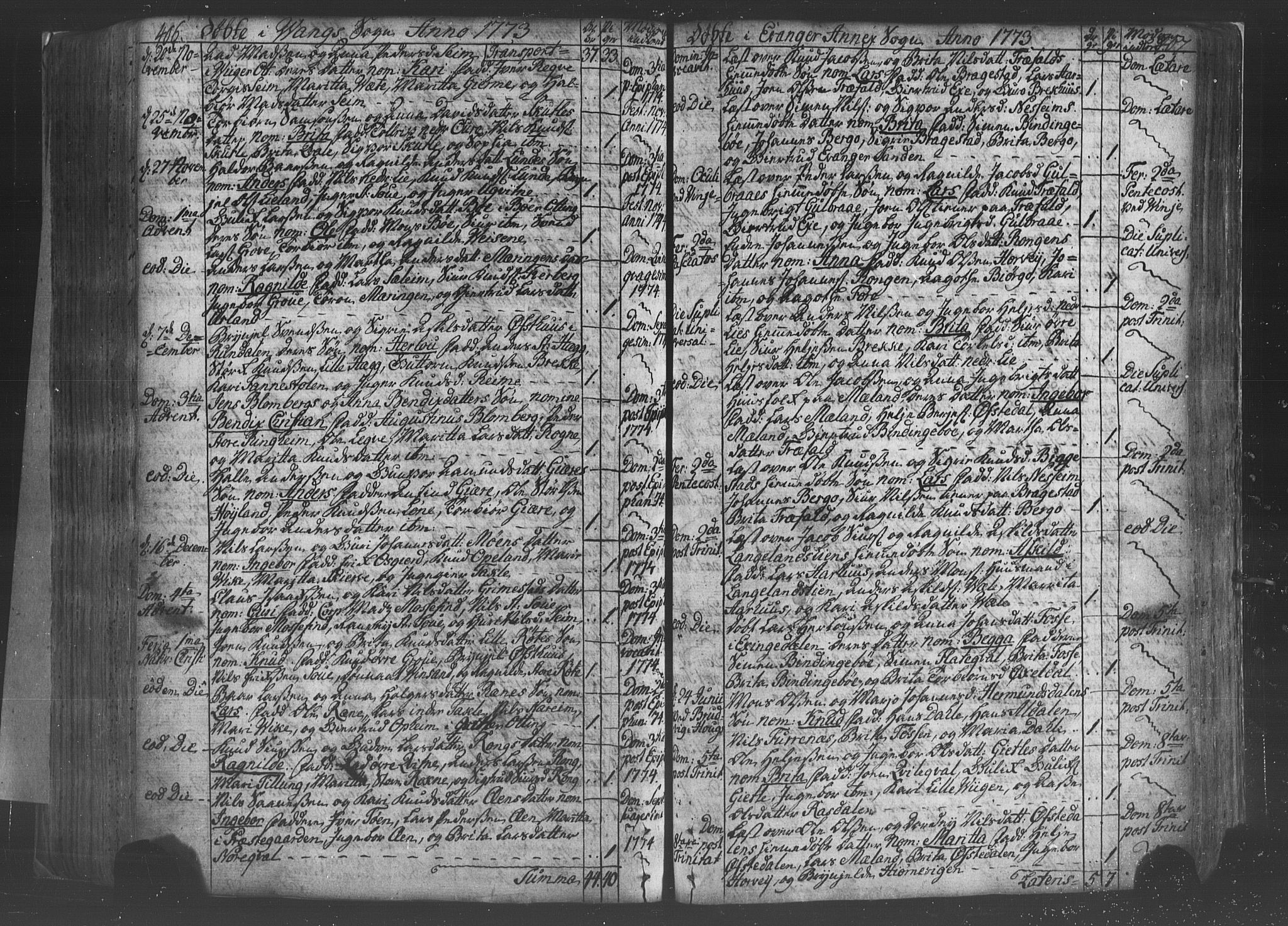 Voss sokneprestembete, AV/SAB-A-79001/H/Haa: Parish register (official) no. A 8, 1752-1780, p. 406-407