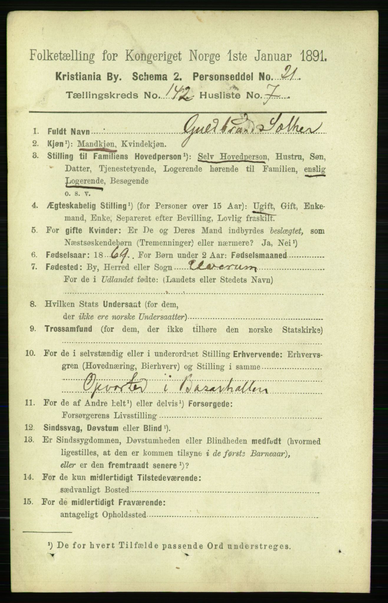RA, 1891 census for 0301 Kristiania, 1891, p. 78622