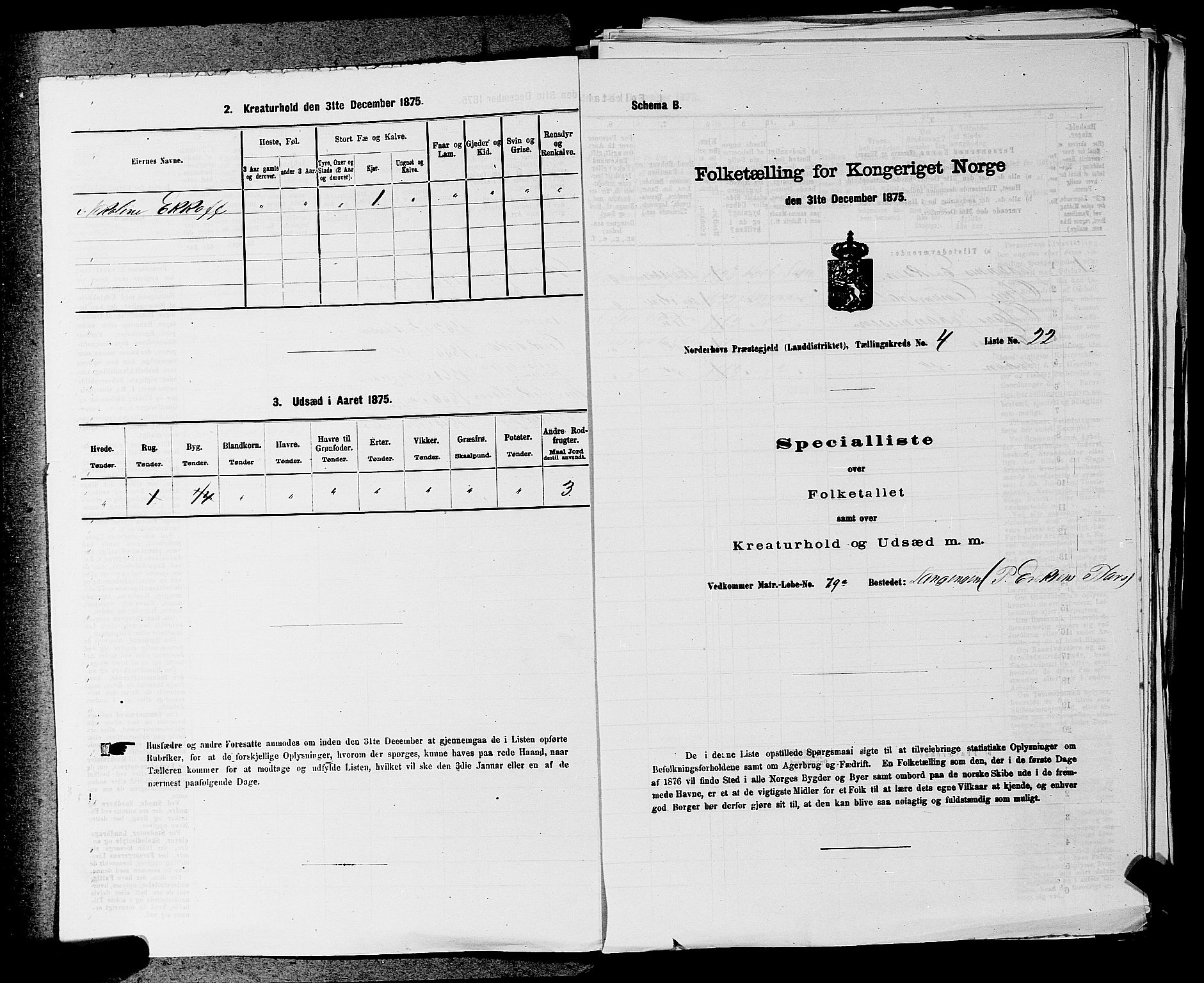 SAKO, 1875 census for 0613L Norderhov/Norderhov, Haug og Lunder, 1875, p. 633