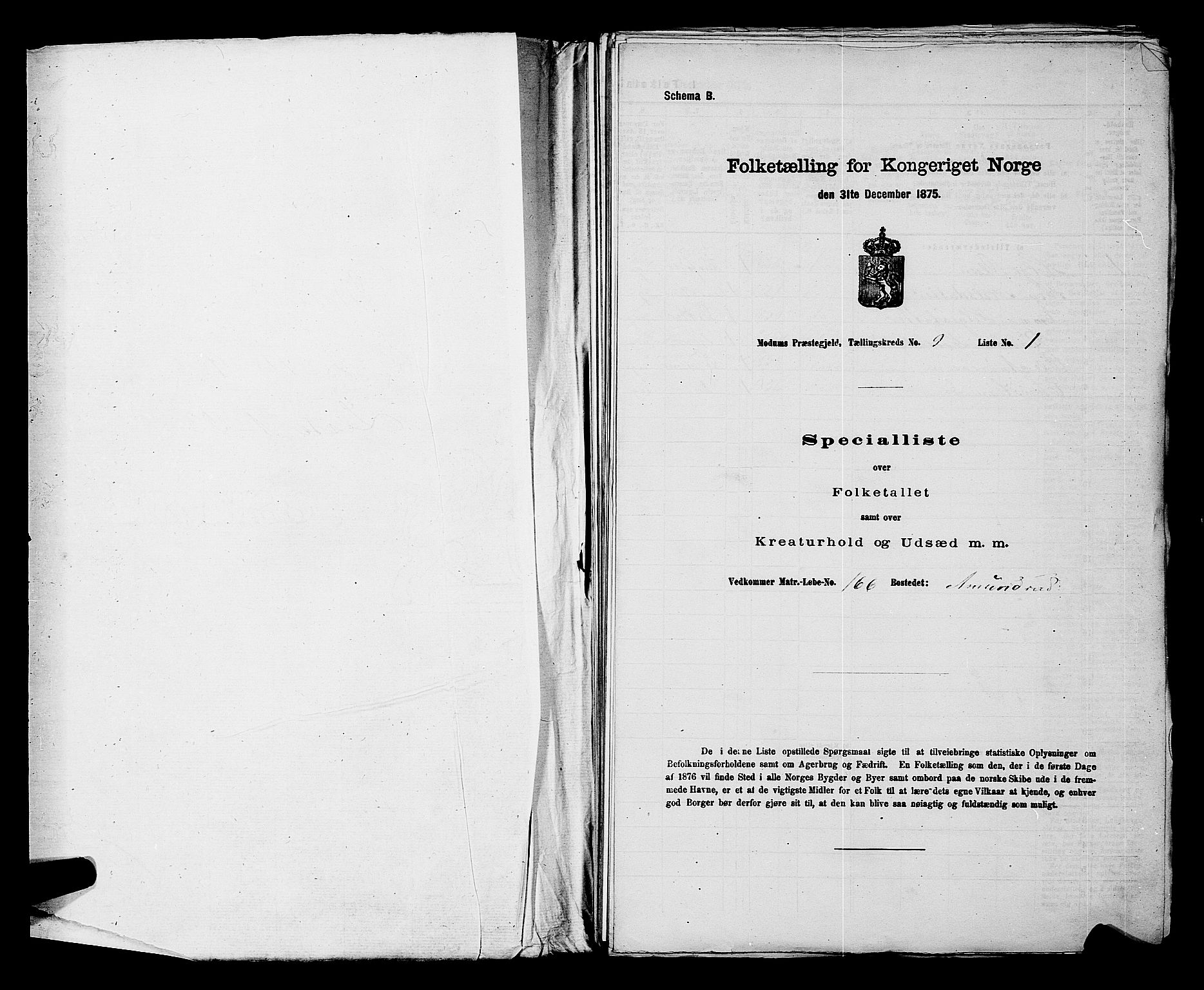 SAKO, 1875 census for 0623P Modum, 1875, p. 1041