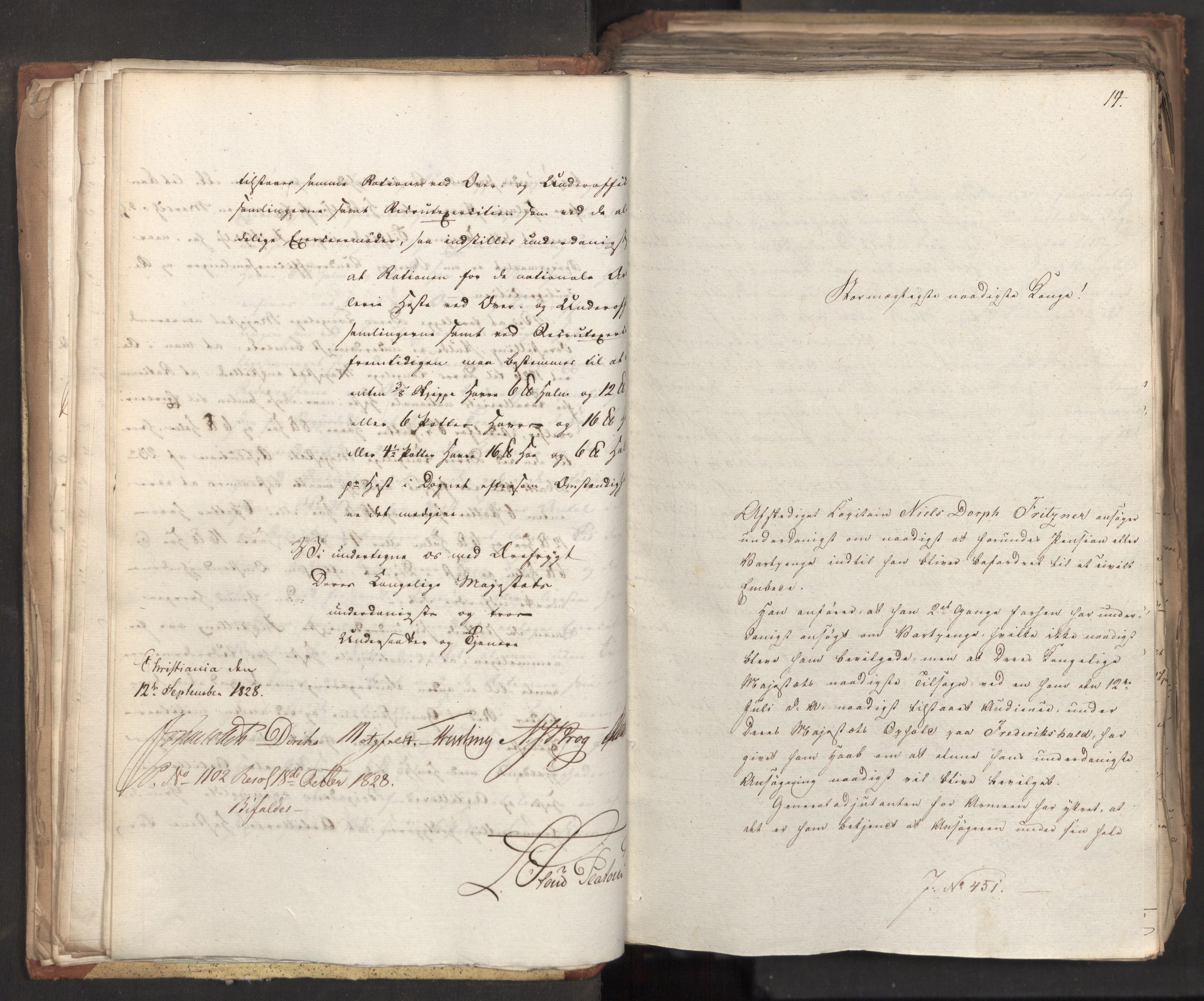 Statsrådsavdelingen i Stockholm, AV/RA-S-1003/D/Da/L0056: Regjeringsinnstillinger nr. 436-650, 1828, p. 55