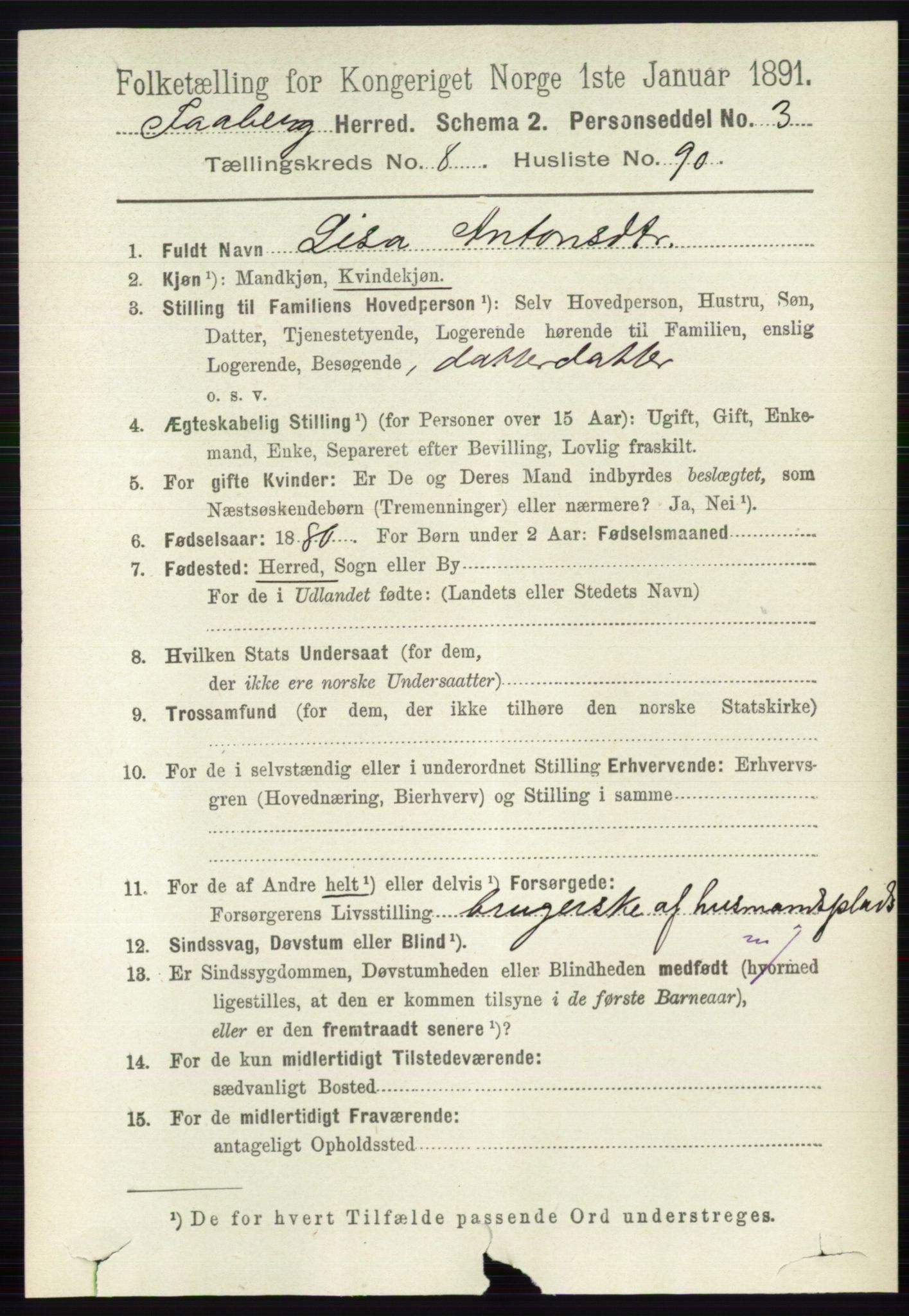 RA, 1891 census for 0524 Fåberg, 1891, p. 3841