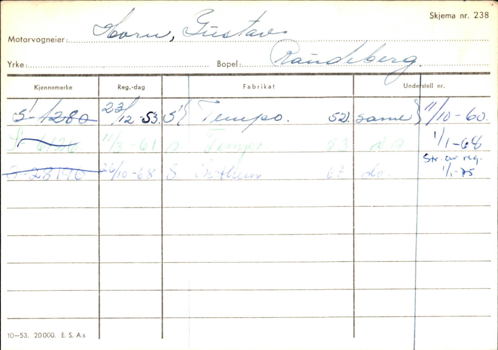 Statens vegvesen, Sogn og Fjordane vegkontor, AV/SAB-A-5301/4/F/L0144: Registerkort Vågsøy A-R, 1945-1975, p. 1137