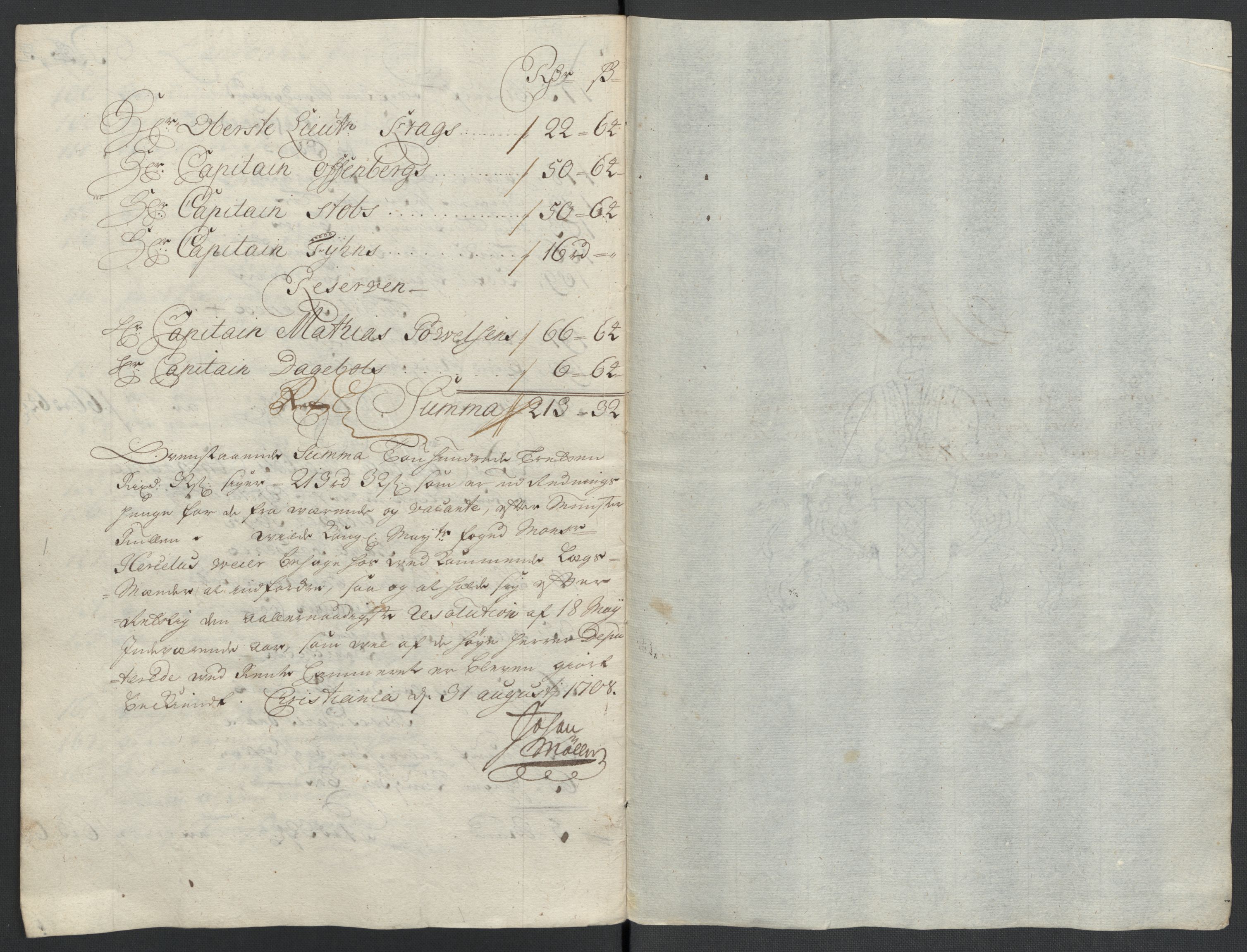 Rentekammeret inntil 1814, Reviderte regnskaper, Fogderegnskap, AV/RA-EA-4092/R36/L2118: Fogderegnskap Øvre og Nedre Telemark og Bamble, 1708-1709, p. 61