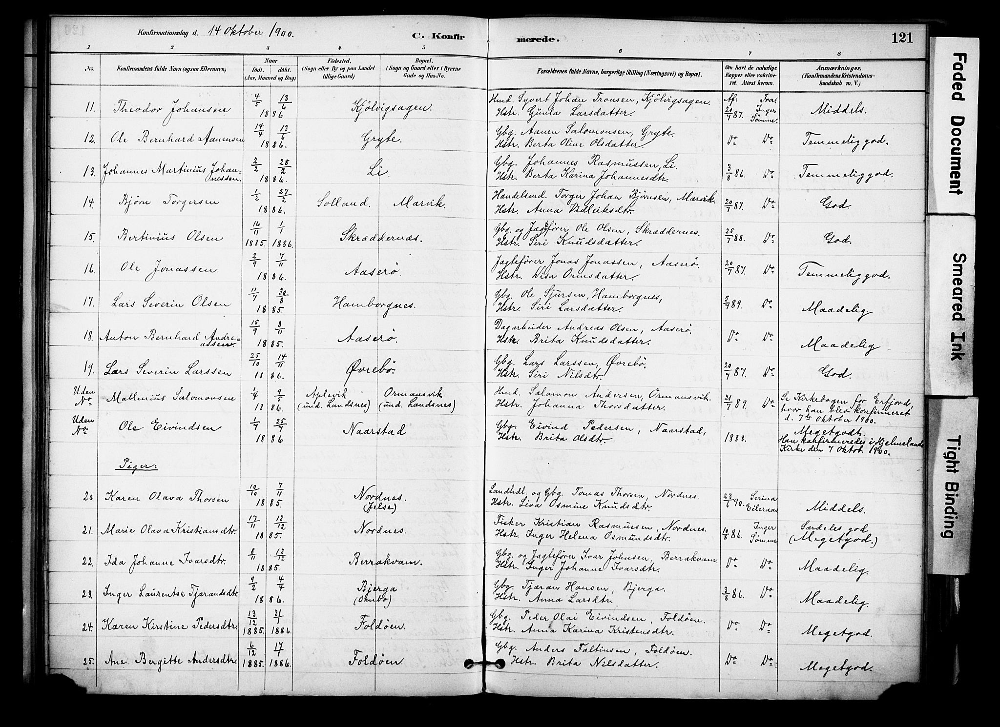 Jelsa sokneprestkontor, AV/SAST-A-101842/01/IV: Parish register (official) no. A 10, 1884-1906, p. 121