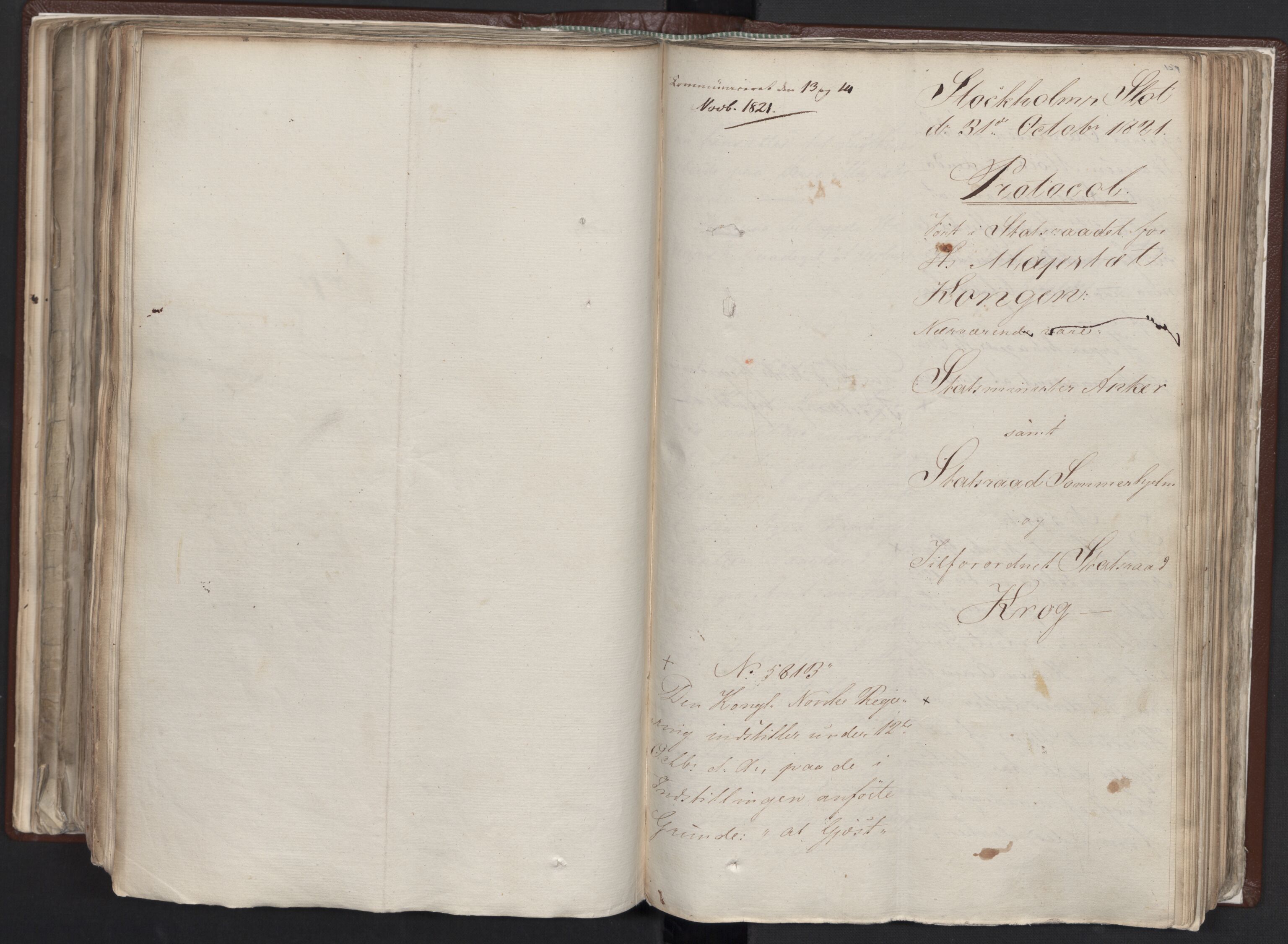 Statsrådssekretariatet, AV/RA-S-1001/A/Ab/L0012: Kgl. res. nr. 5679-6008 II, 1821, p. 158b-159a