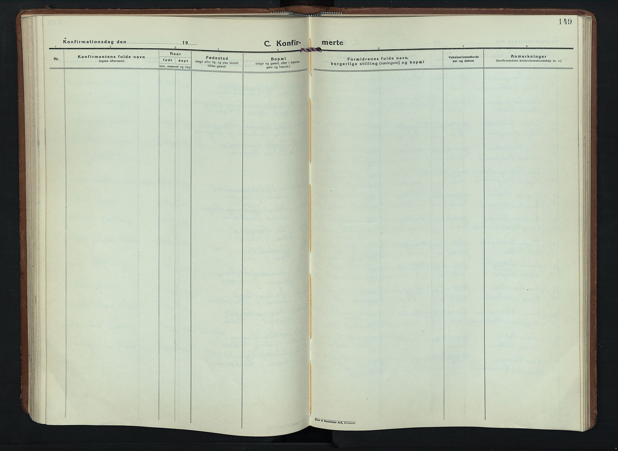 Sel prestekontor, SAH/PREST-074/H/Ha/Hab/L0006: Parish register (copy) no. 6, 1923-1953, p. 149