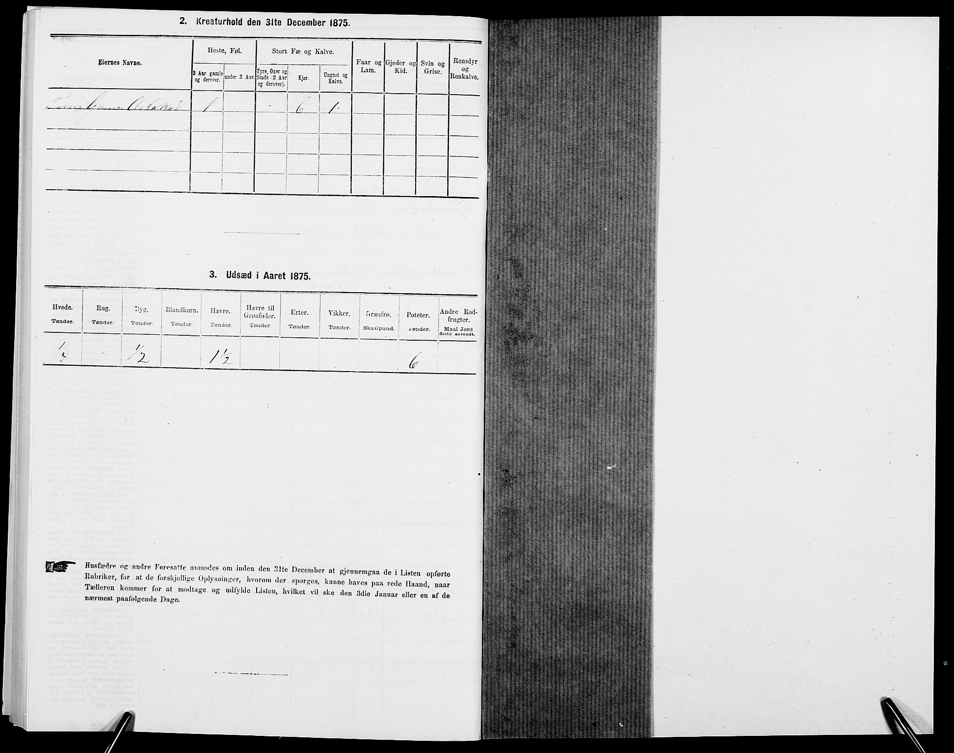 SAK, 1875 census for 0927P Høvåg, 1875, p. 610