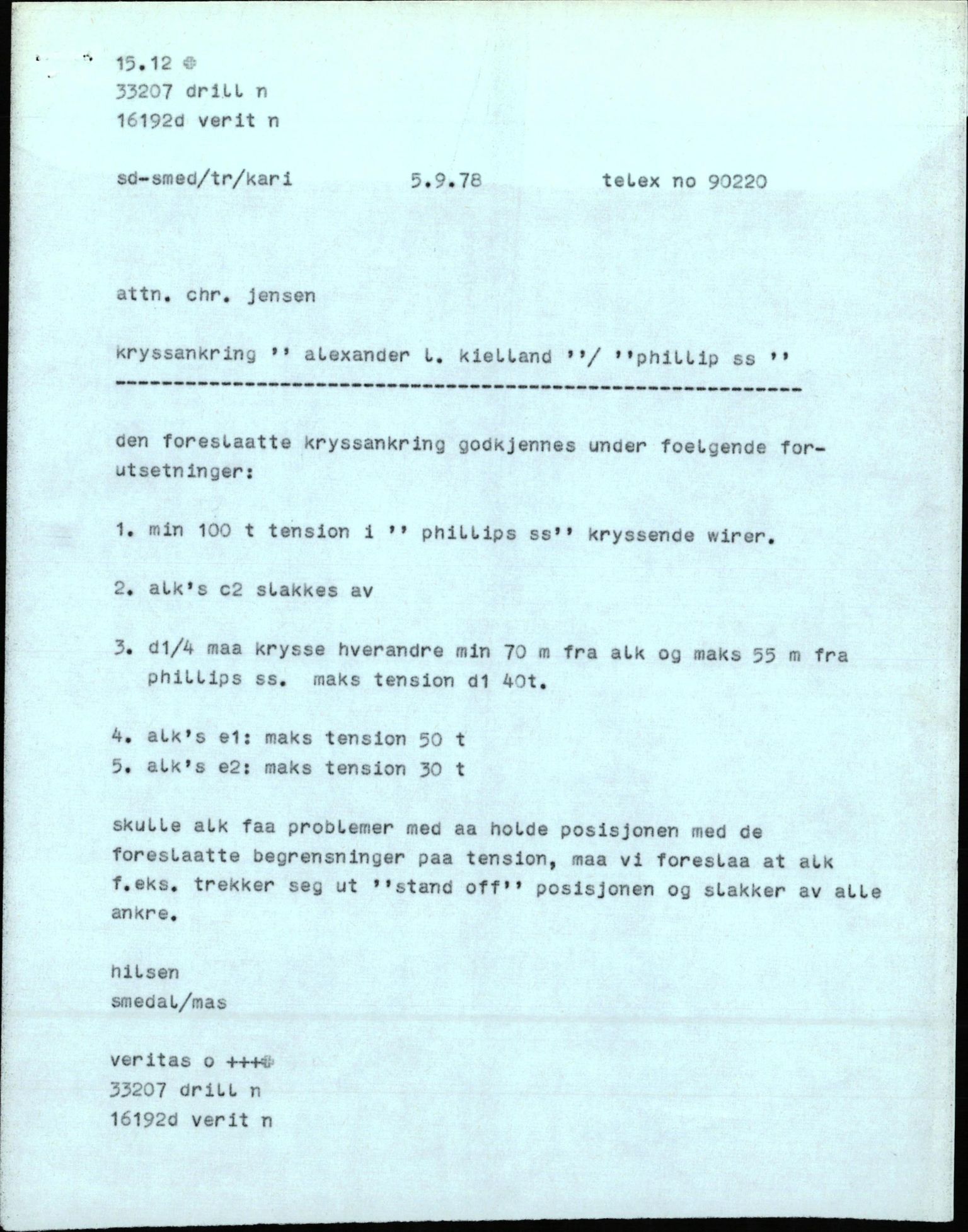 Pa 1503 - Stavanger Drilling AS, AV/SAST-A-101906/2/E/Eb/Eba/L0010: Sak og korrespondanse, 1977-1981
